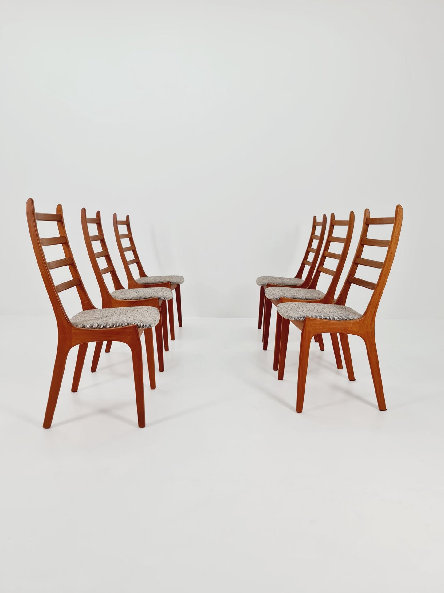 Vintage Danish solid teak dining chairs by Kai kritiansen for Koruo stolefabrik ,Model N 26 , 1960s, Set of 6