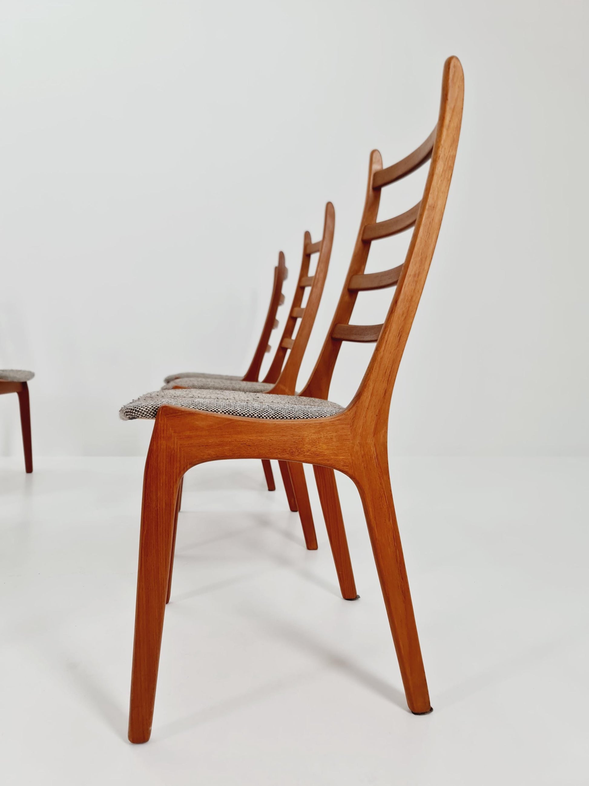 Vintage Danish solid teak dining chairs by Kai kritiansen for Koruo stolefabrik ,Model N 26 , 1960s, Set of 6