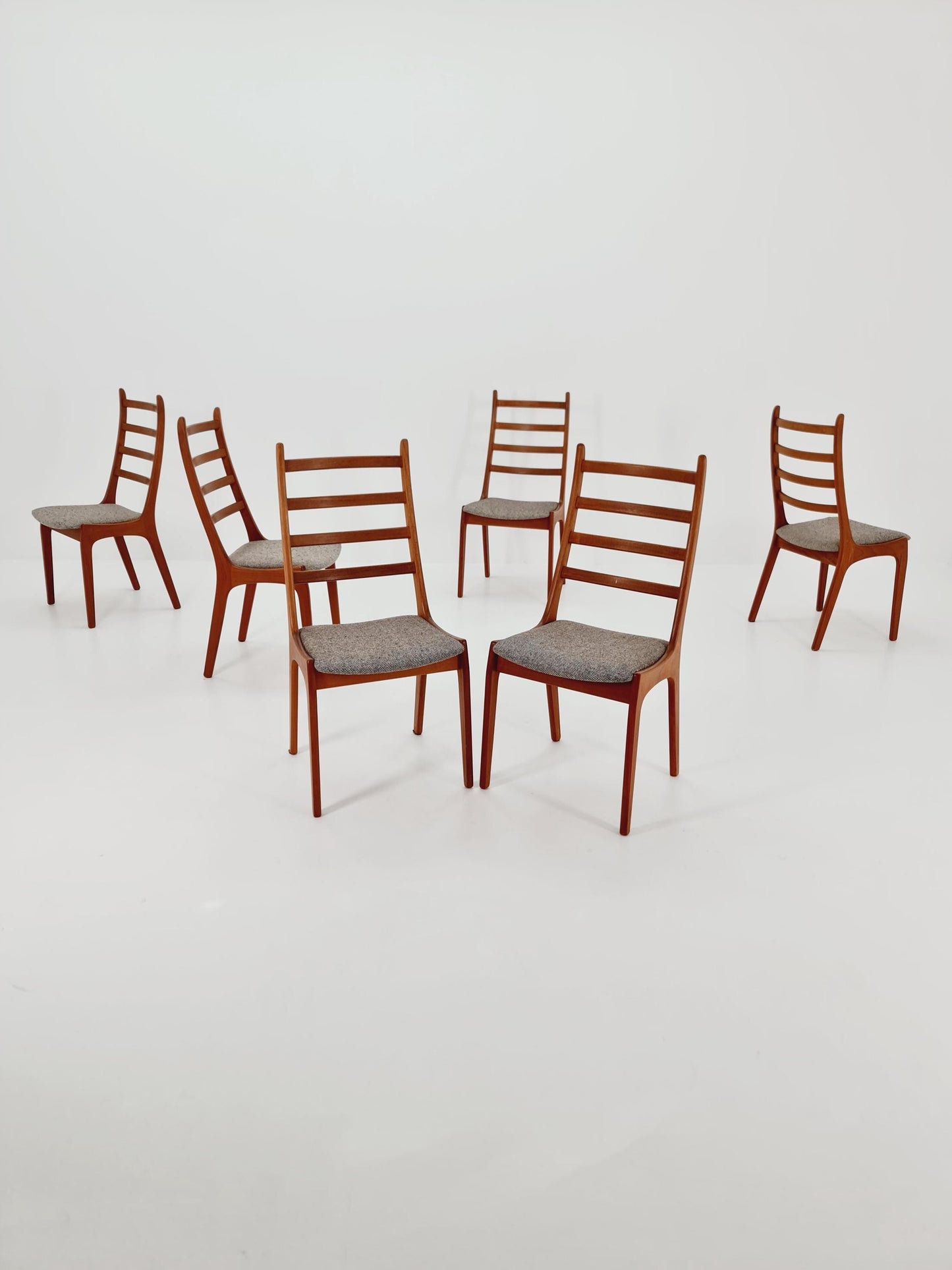 Vintage Danish solid teak dining chairs by Kai kritiansen for Koruo stolefabrik ,Model N 26 , 1960s, Set of 6