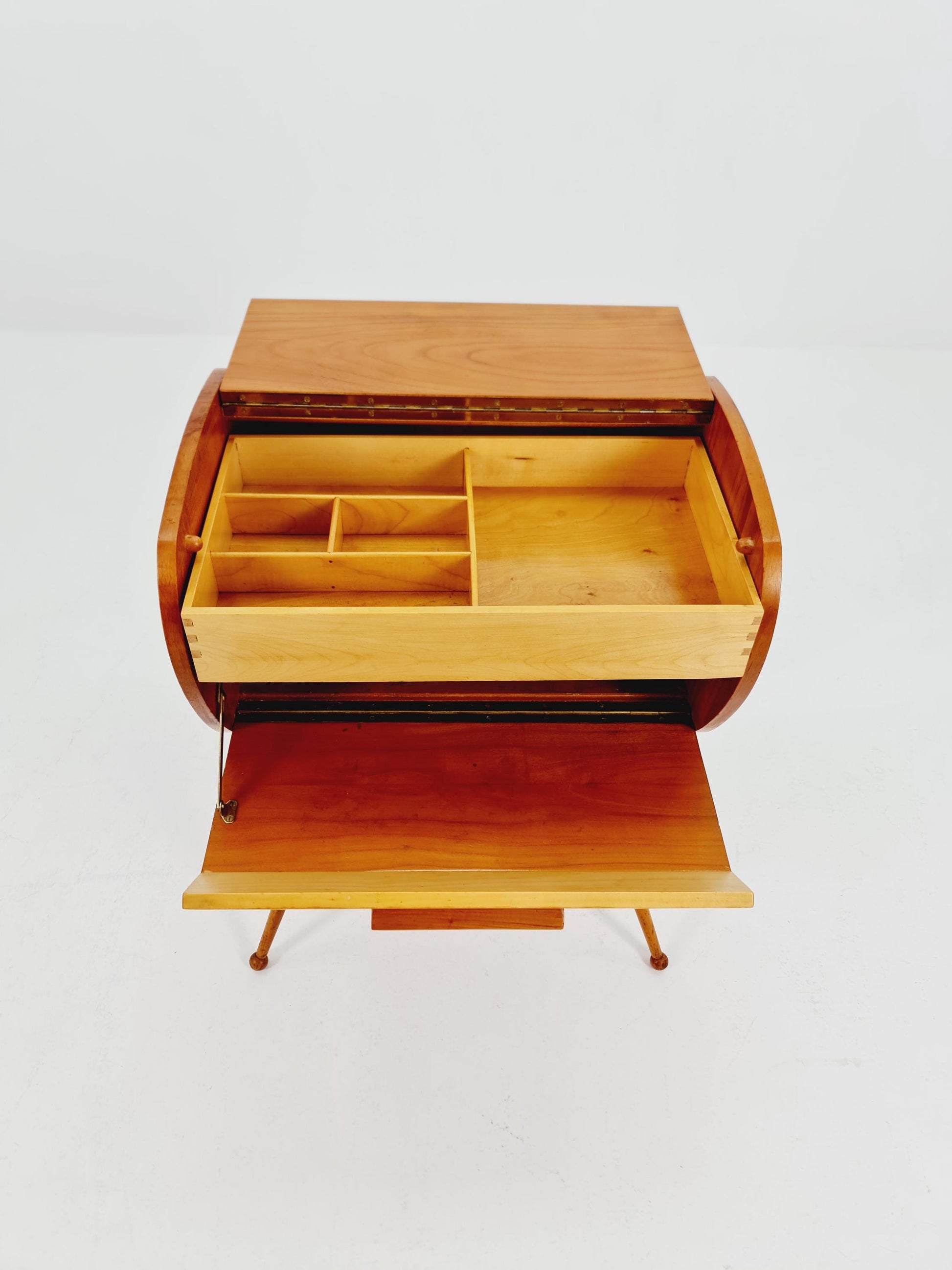 Rare Vintage Ash wood sweing table/ side table/nightstand cabinet, 1960s