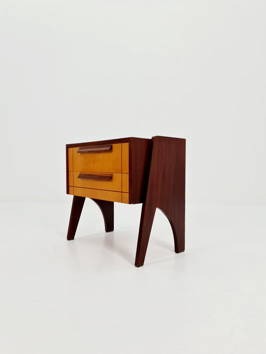 Midcentury German teak Side table/ Bedside table, 1960s