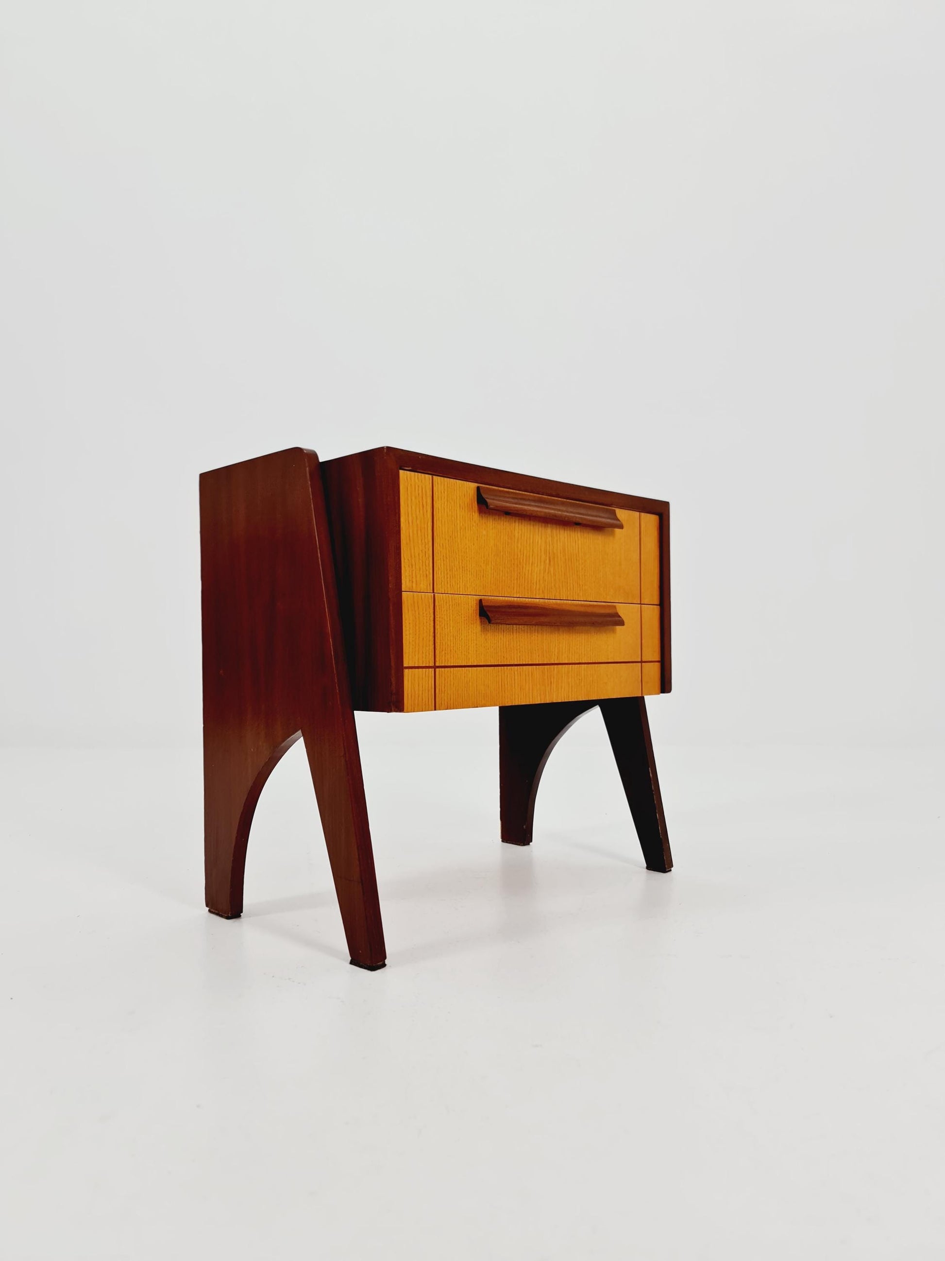 Midcentury German teak Side table/ Bedside table, 1960s