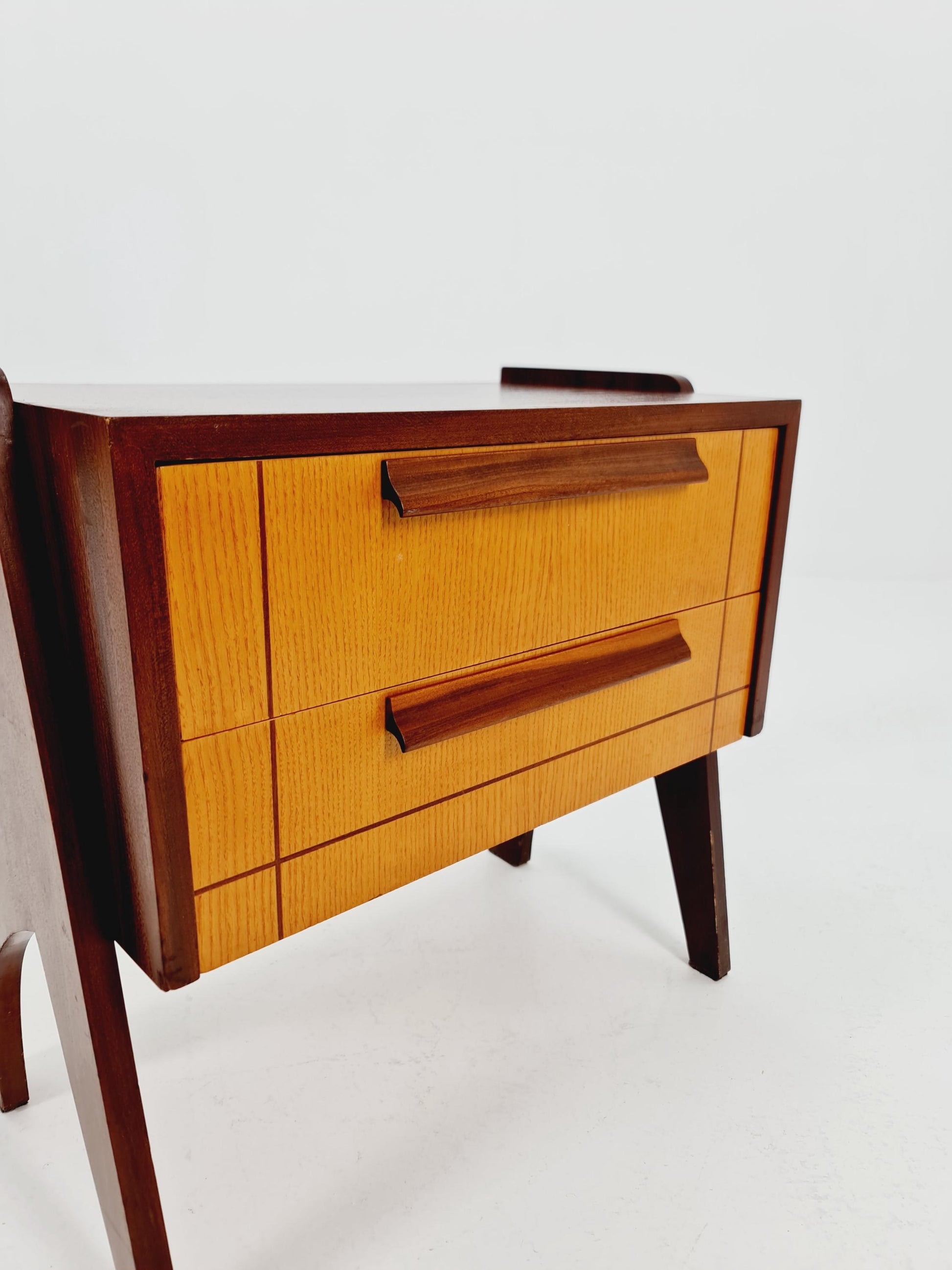 Midcentury German teak Side table/ Bedside table, 1960s