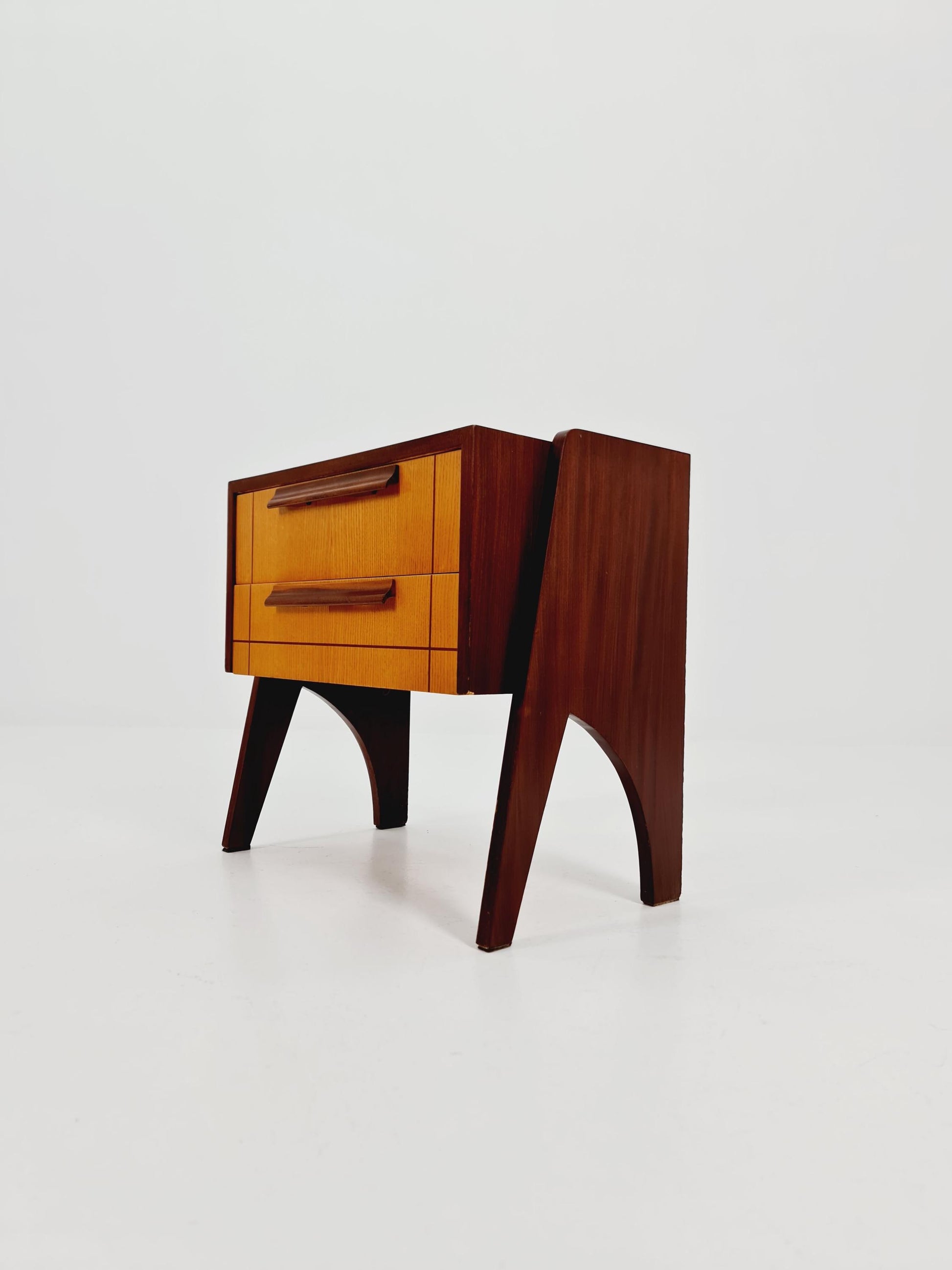 Midcentury German teak Side table/ Bedside table, 1960s