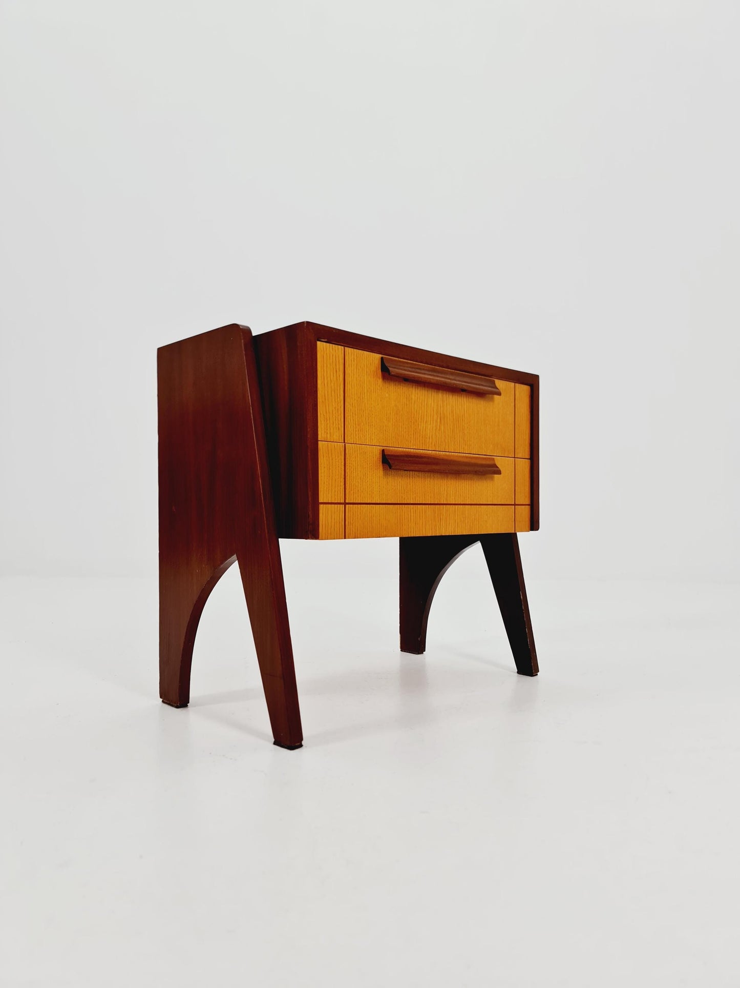 Midcentury German teak Side table/ Bedside table, 1960s