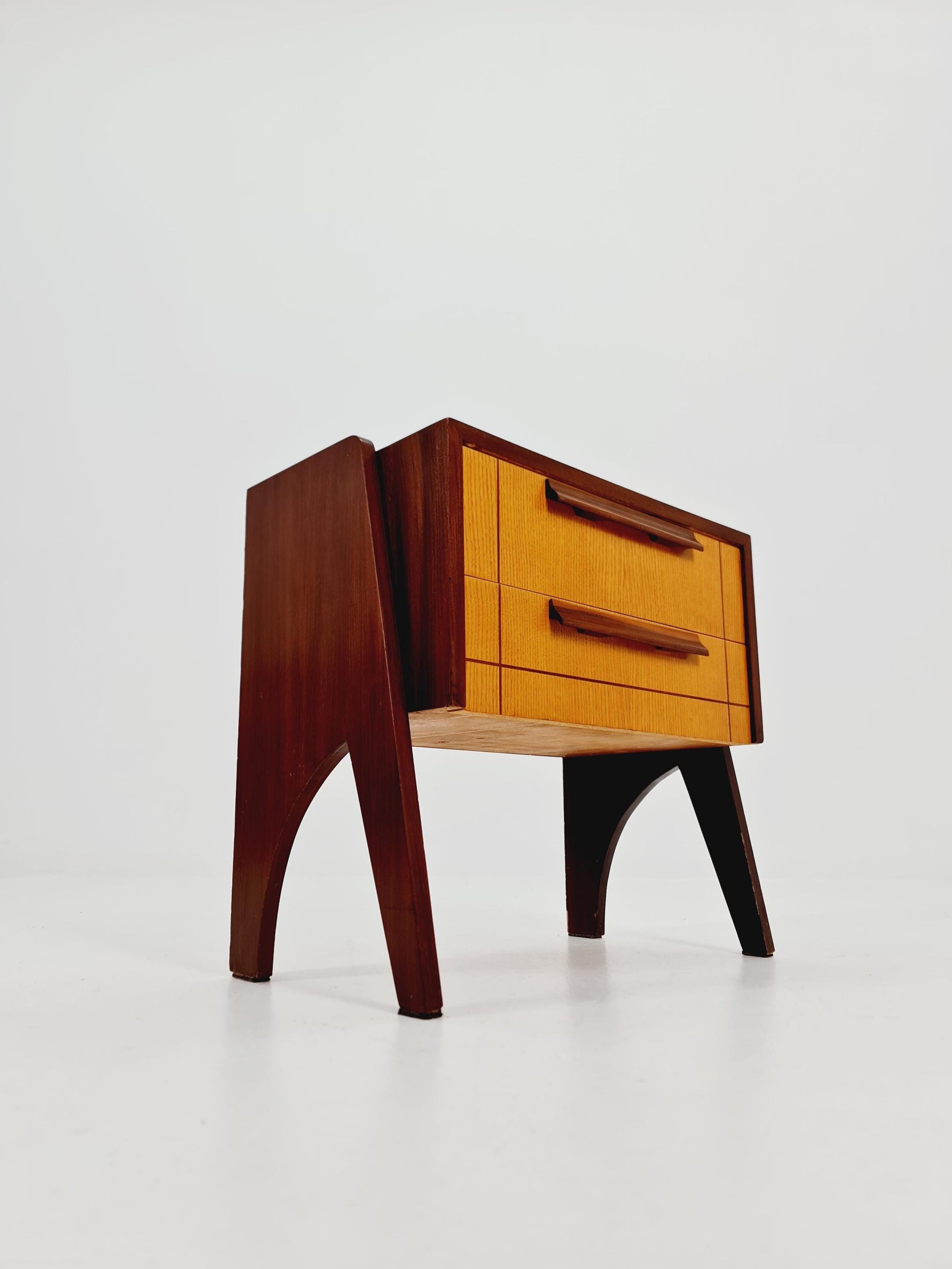 Midcentury German teak Side table/ Bedside table, 1960s