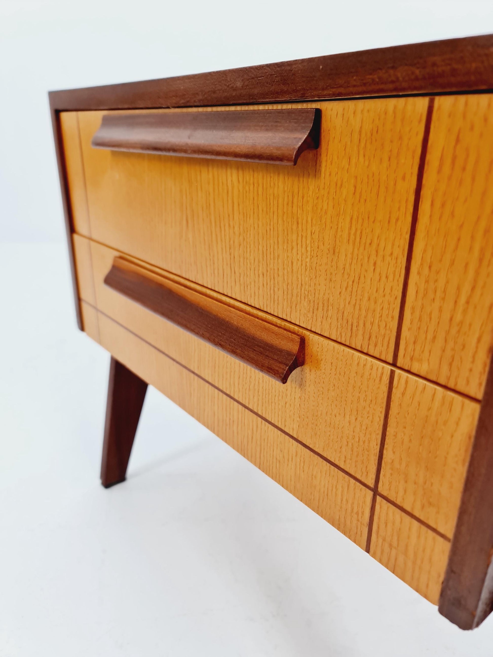 Midcentury German teak Side table/ Bedside table, 1960s