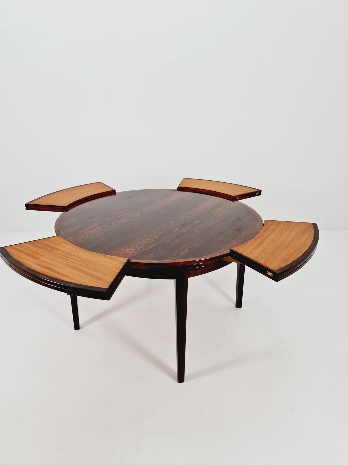 Iconic Danish Mid-Century Modern "Flip-Flap" Lotus Dining Table by Dyrlund 1960s