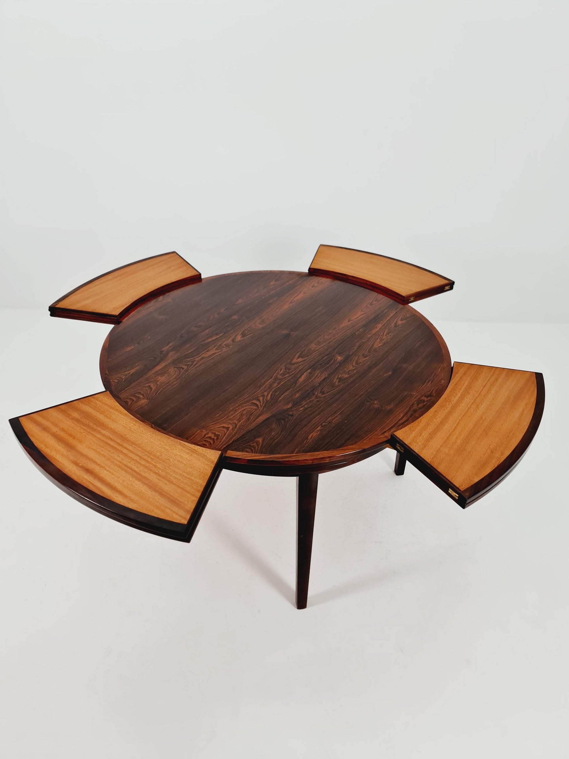 Iconic Danish Mid-Century Modern "Flip-Flap" Lotus Dining Table by Dyrlund 1960s