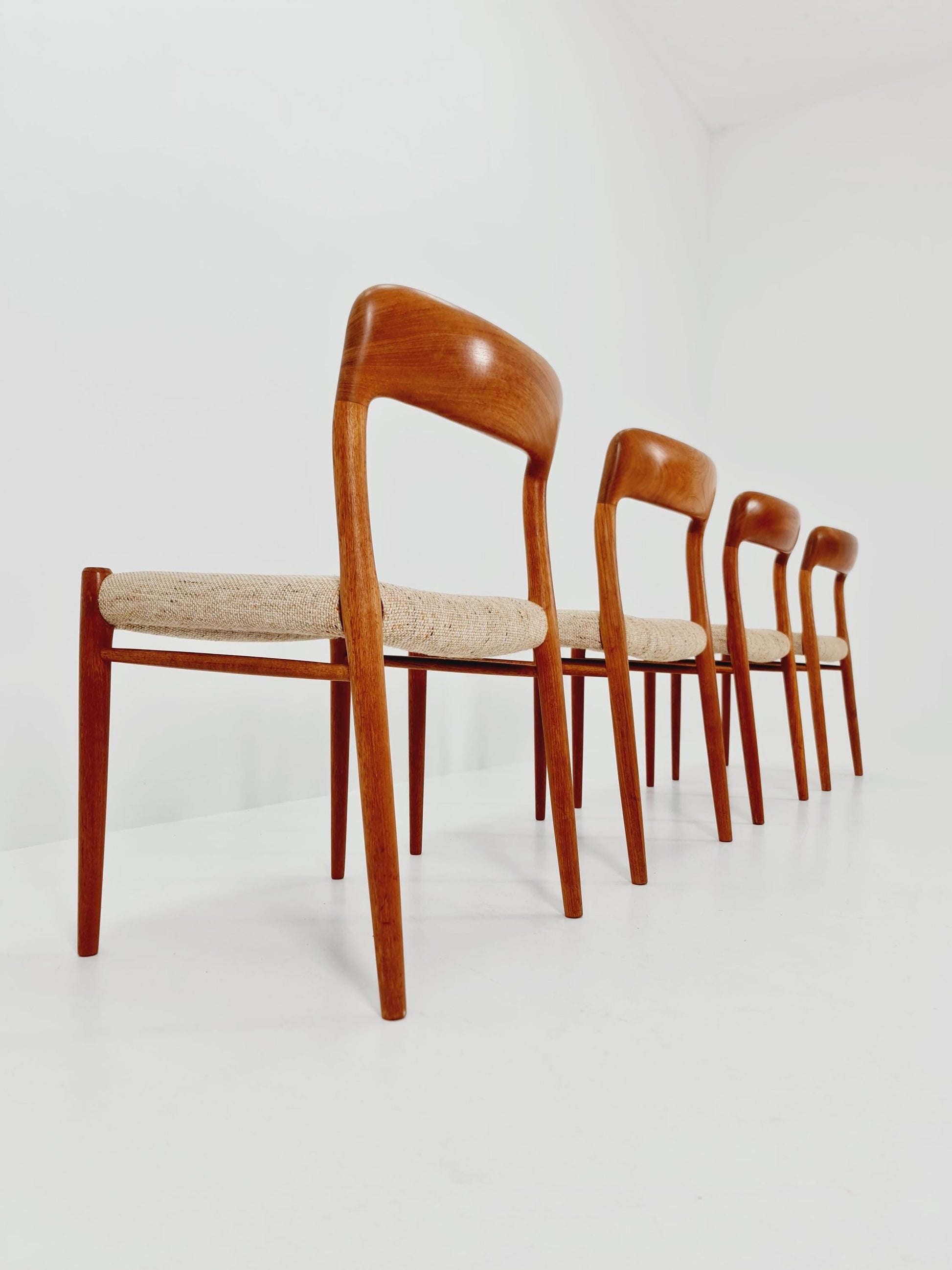 MidCentury Danish Teak Dining Chairs Niels O.Moller, 1960s, set of 4