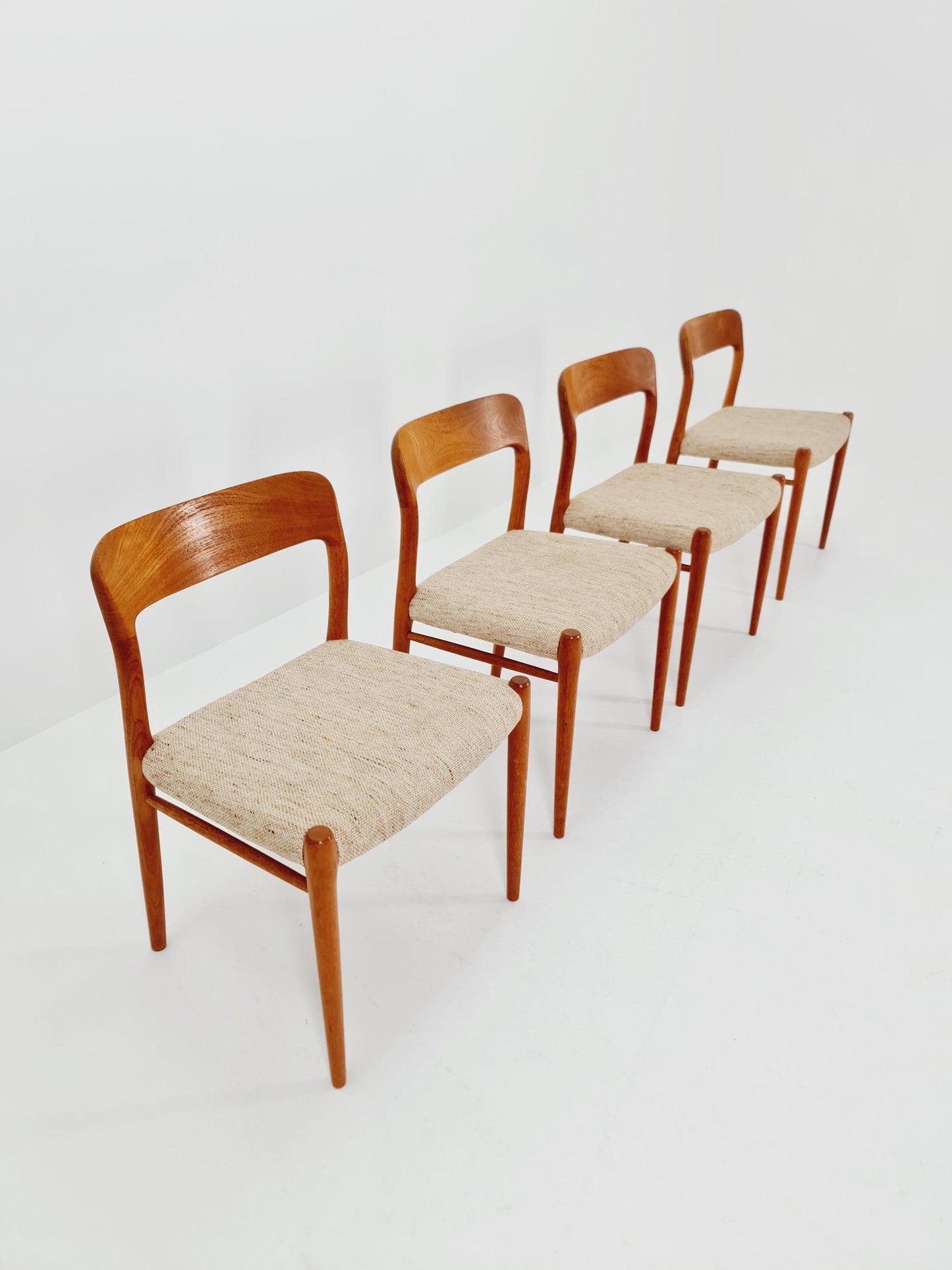 MidCentury Danish Teak Dining Chairs Niels O.Moller, 1960s, set of 4