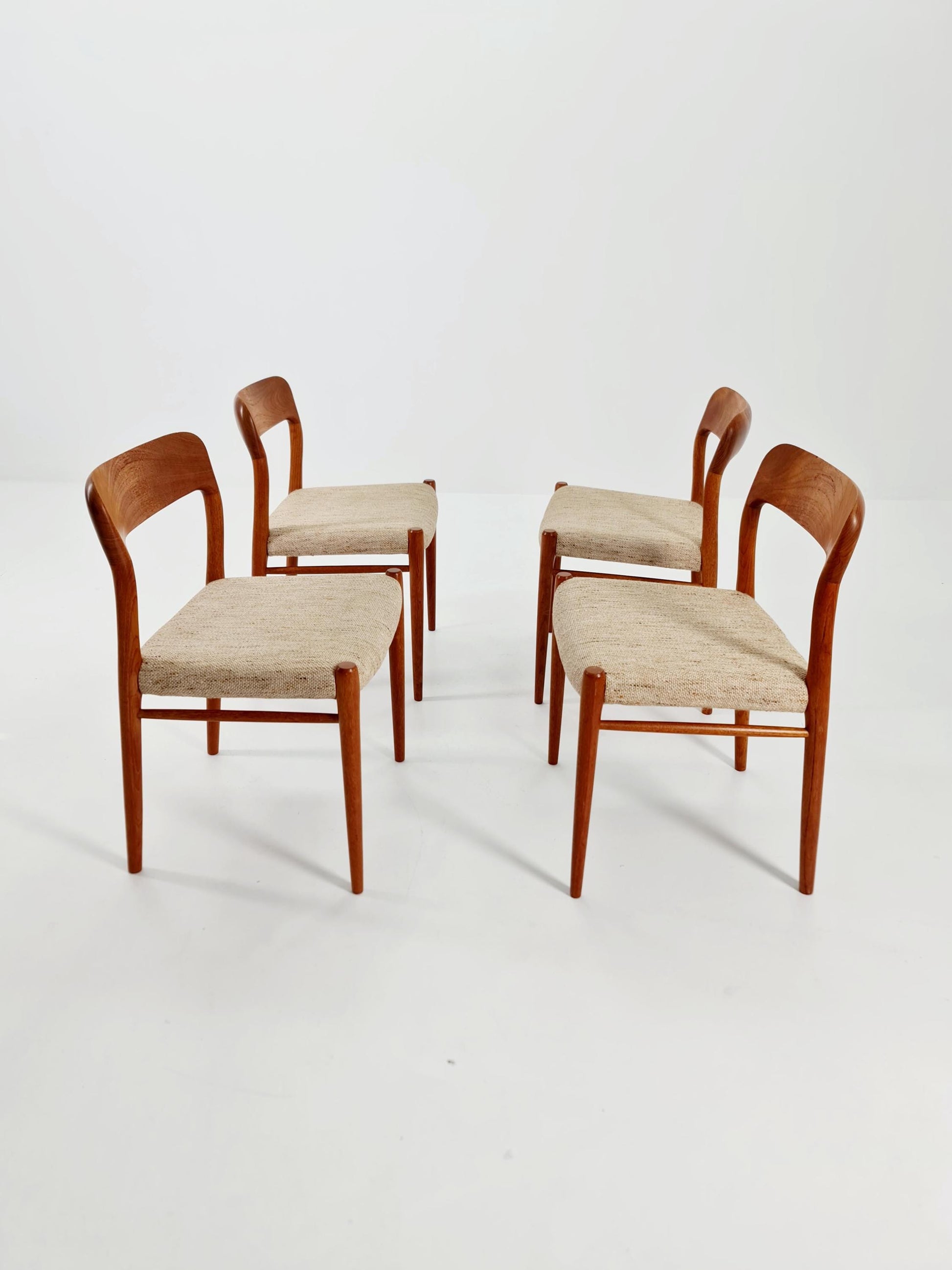 MidCentury Danish Teak Dining Chairs Niels O.Moller, 1960s, set of 4