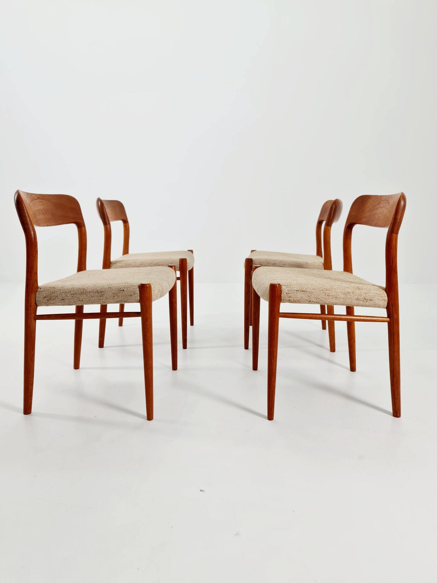 MidCentury Danish Teak Dining Chairs Niels O.Moller, 1960s, set of 4