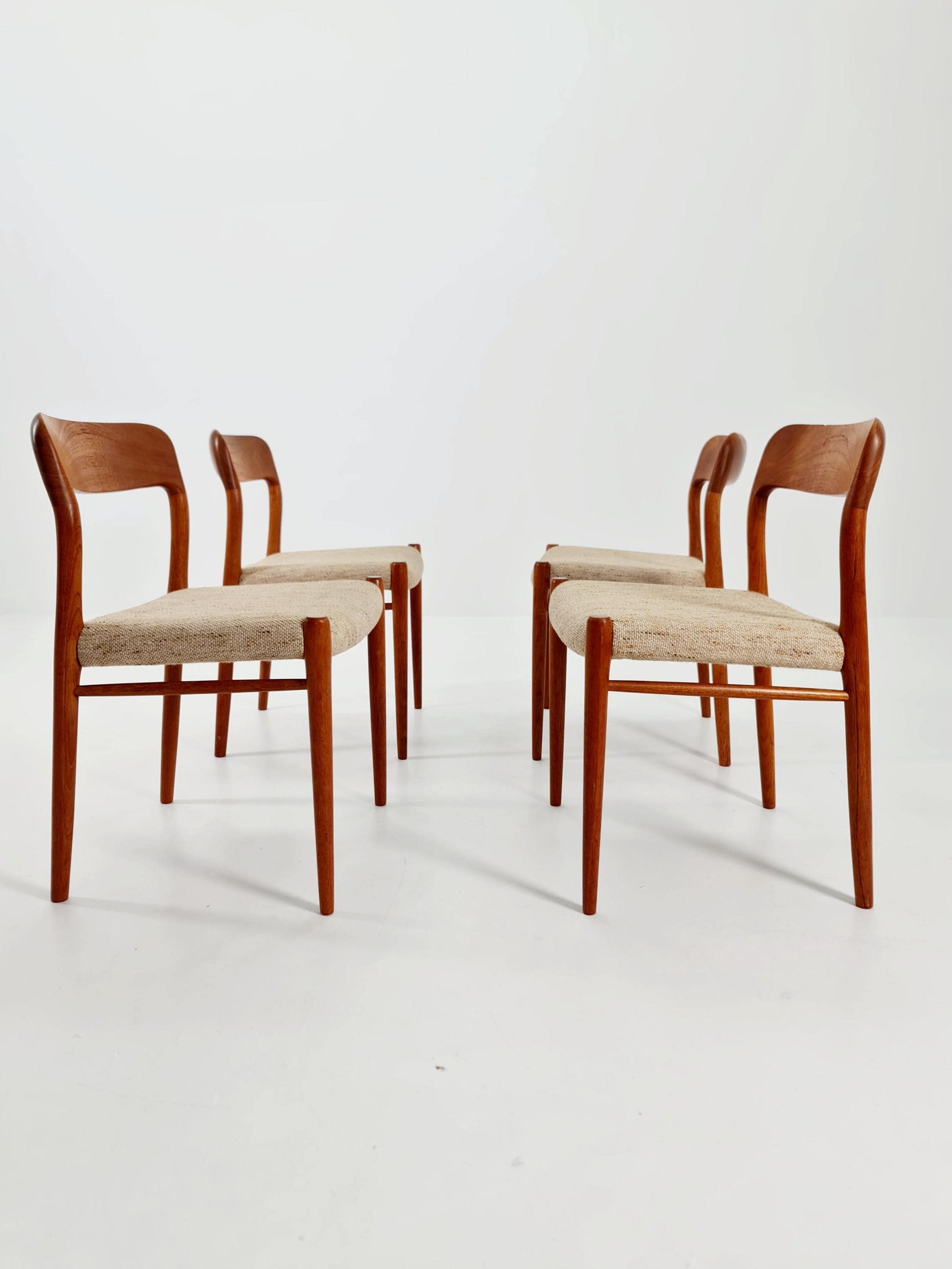 MidCentury Danish Teak Dining Chairs Niels O.Moller, 1960s, set of 4