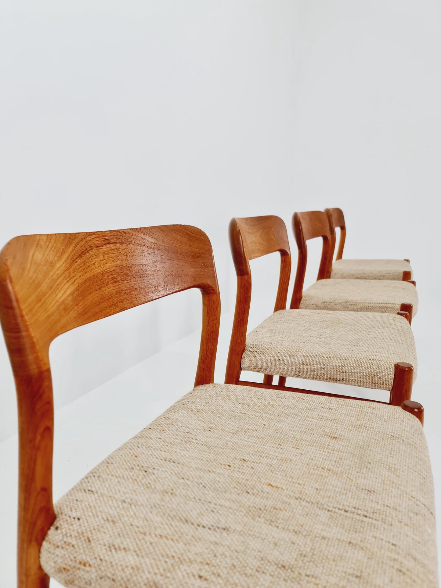 MidCentury Danish Teak Dining Chairs Niels O.Moller, 1960s, set of 4