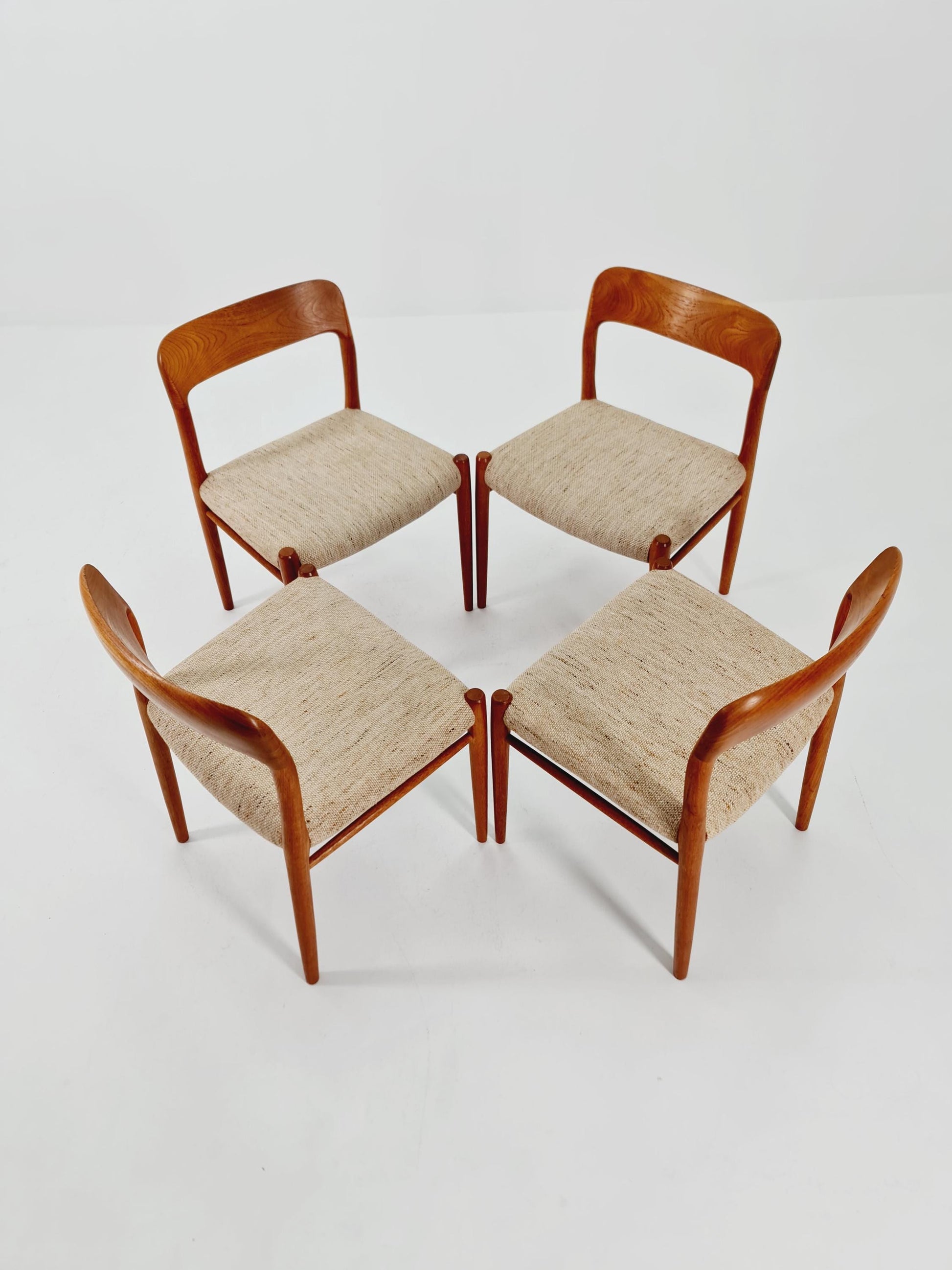MidCentury Danish Teak Dining Chairs Niels O.Moller, 1960s, set of 4