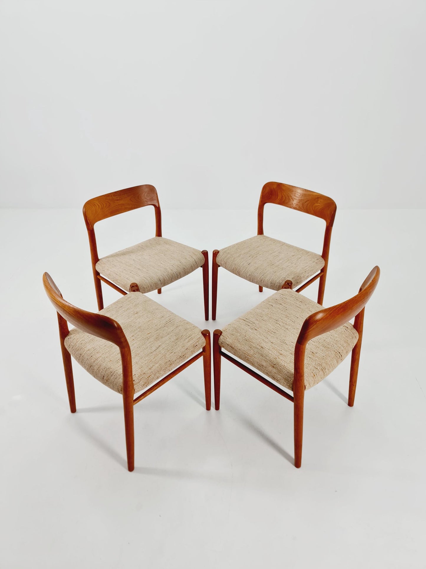 MidCentury Danish Teak Dining Chairs Niels O.Moller, 1960s, set of 4