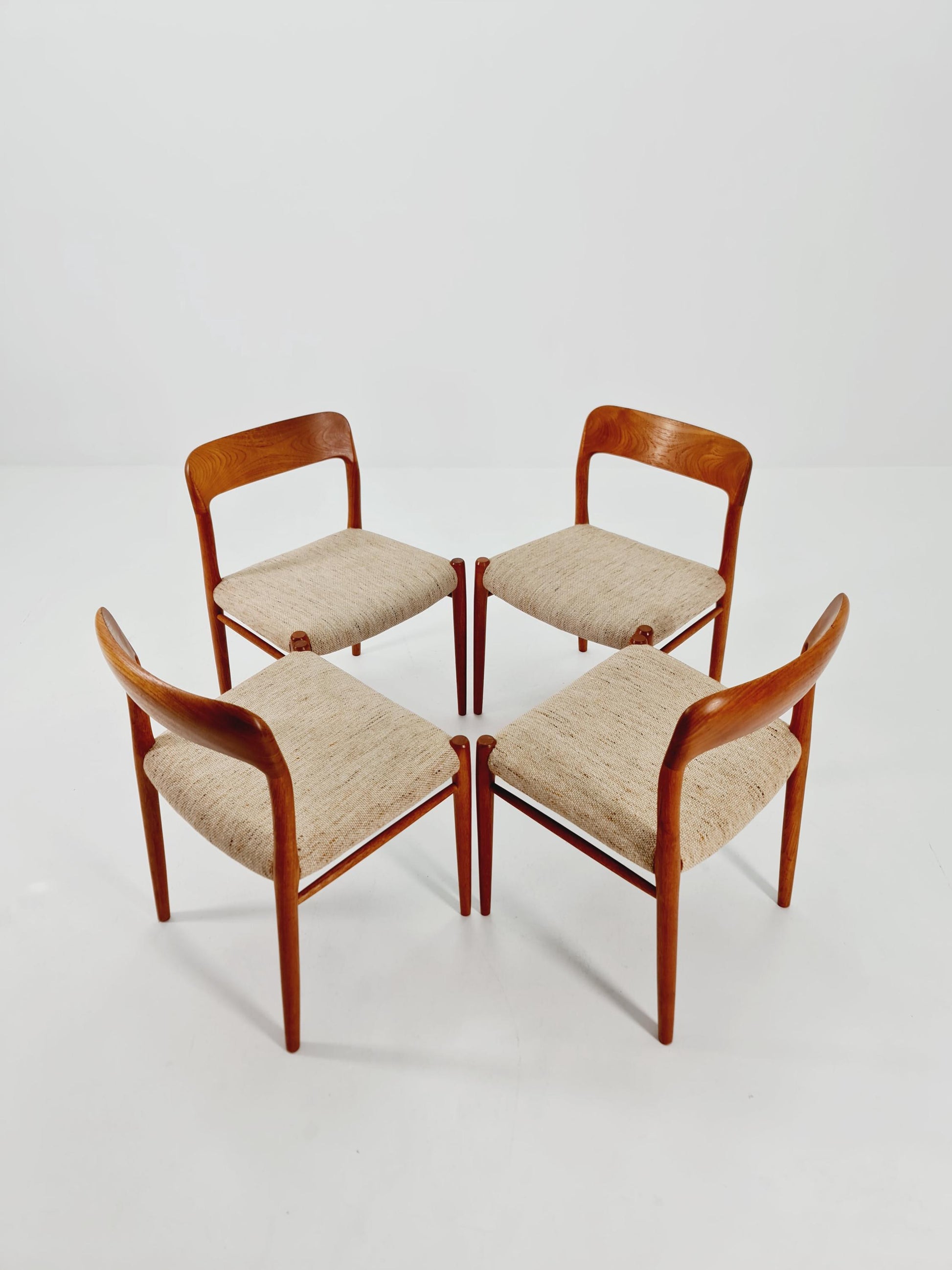 MidCentury Danish Teak Dining Chairs Niels O.Moller, 1960s, set of 4