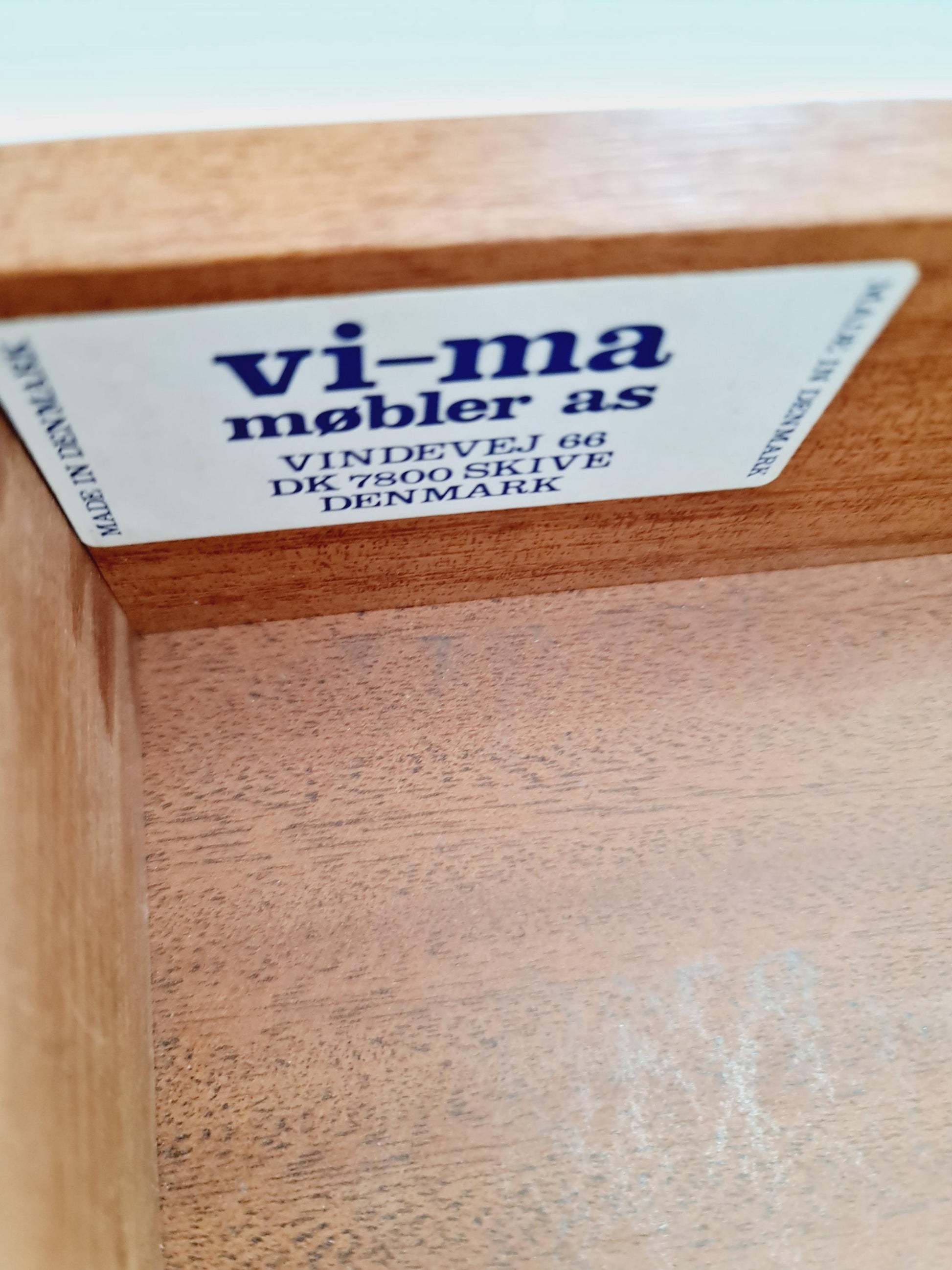 Mid century Danish leaf Drop teak desk By Vi-Ma Möbler, 1960s