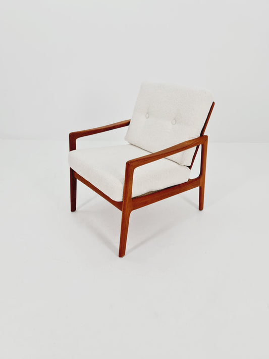 Mid century Danish easy lounge chair Teak 1960s,
