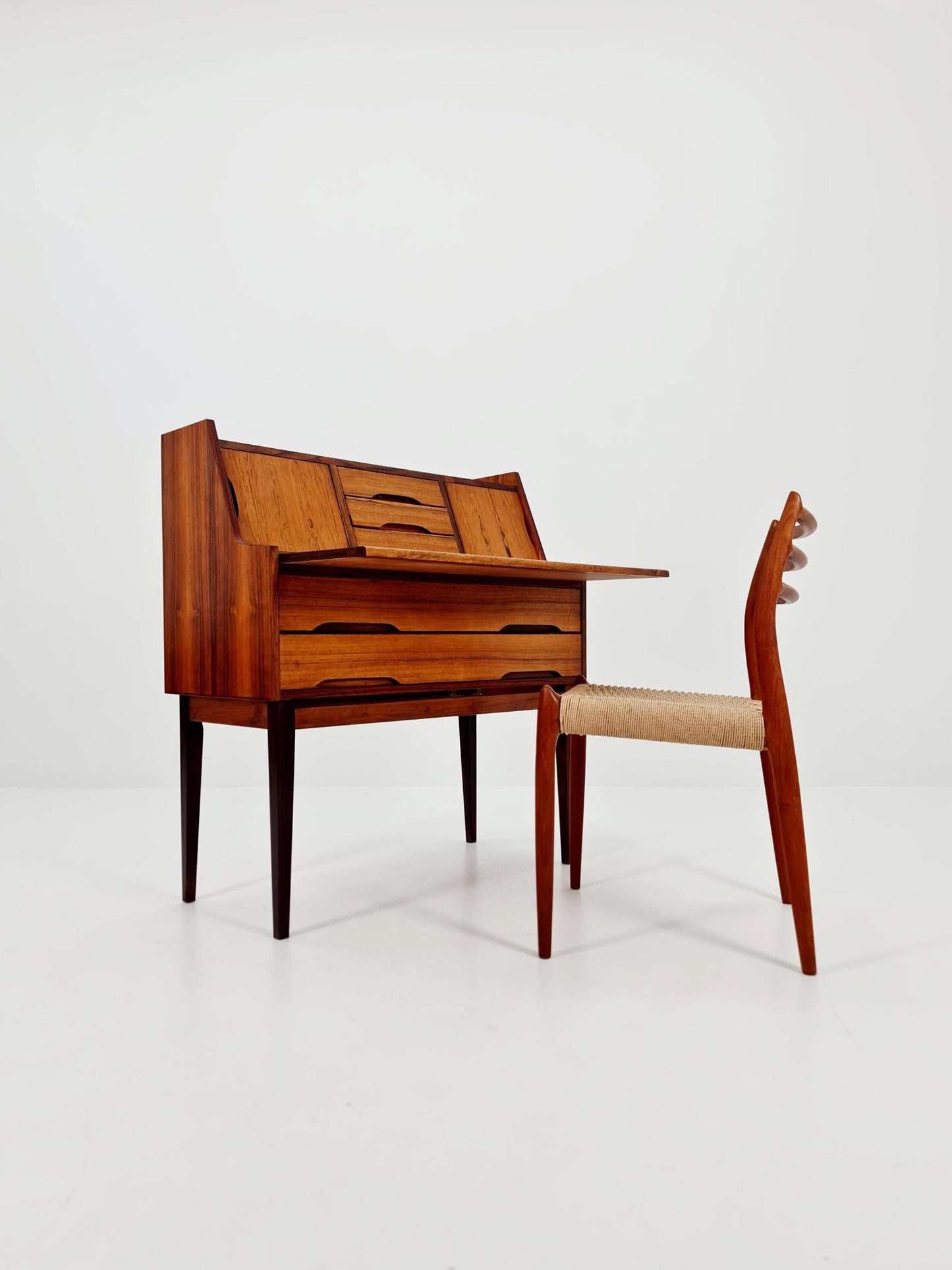 Super Rare Midcentury Secretary Desk Rosewood , Denmark, 1960's