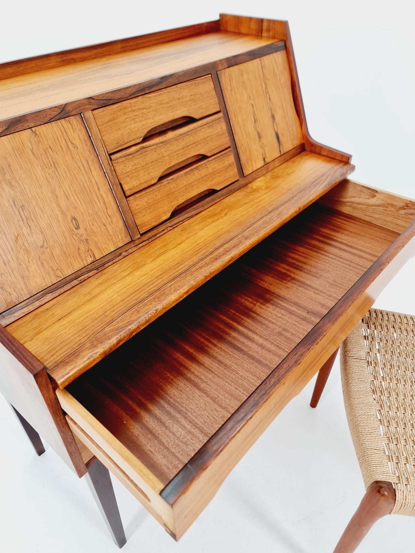 Super Rare Midcentury Secretary Desk Rosewood , Denmark, 1960's