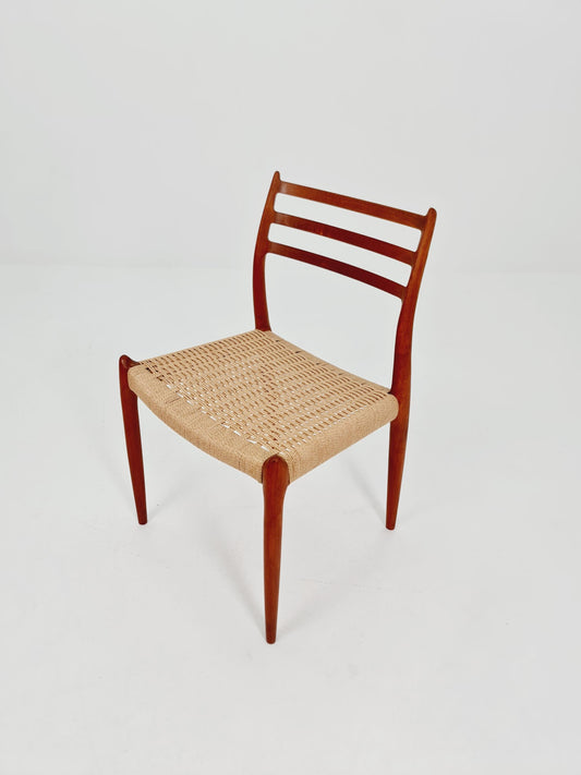 Vintage Danish Cord teak dining chair by Niels Otto Moller n: 78, 1960s,