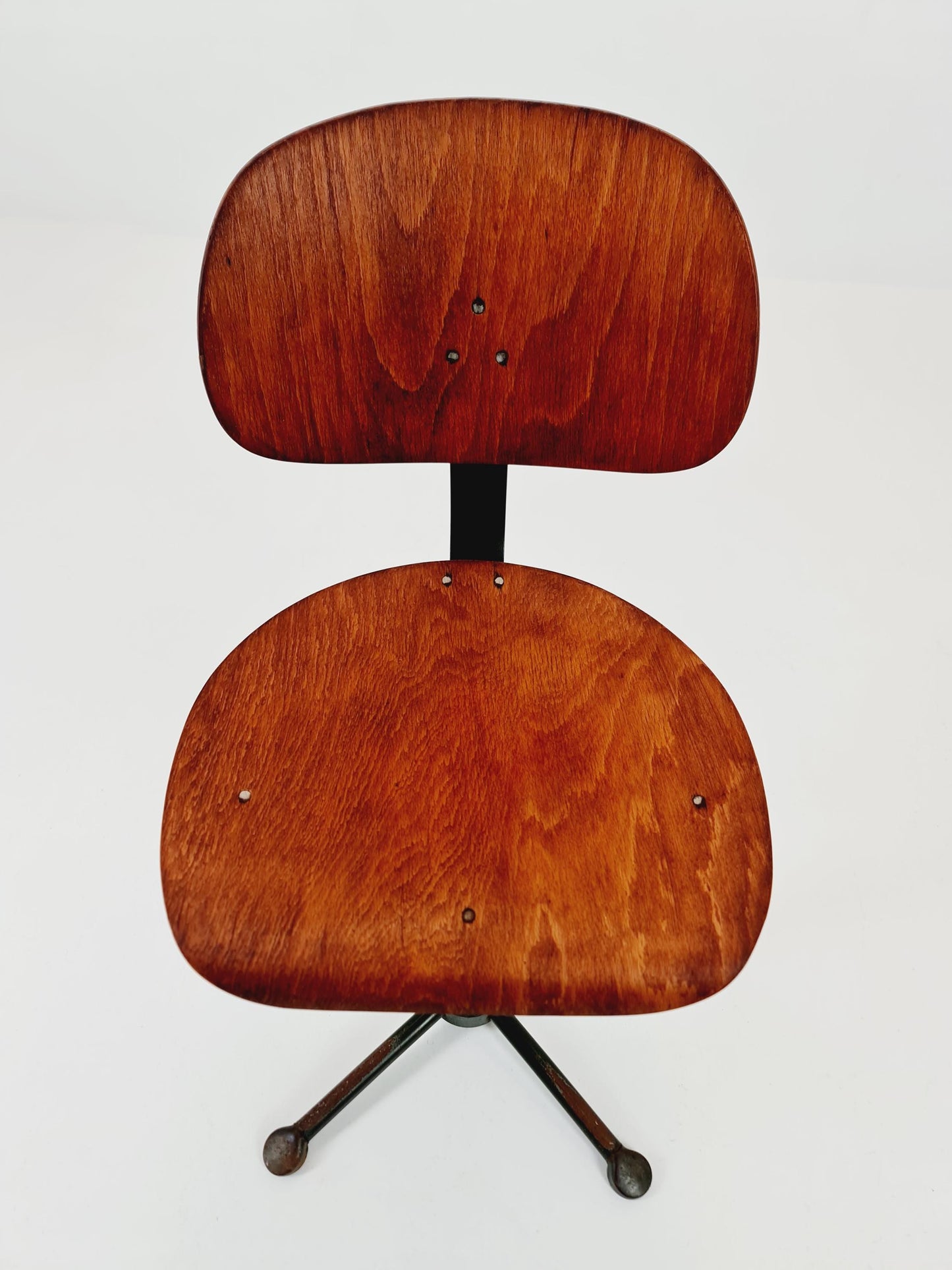 Bauhaus office chair in solid wood By Drabert 1930s