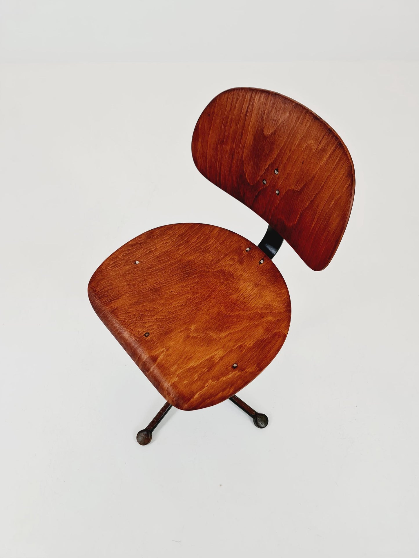 Bauhaus office chair in solid wood By Drabert 1930s