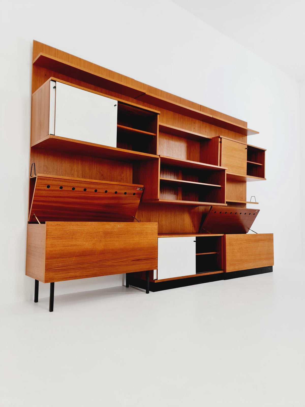 Rare German shelf-system by Günter Renkel for Rego Twen in Teak 1950s