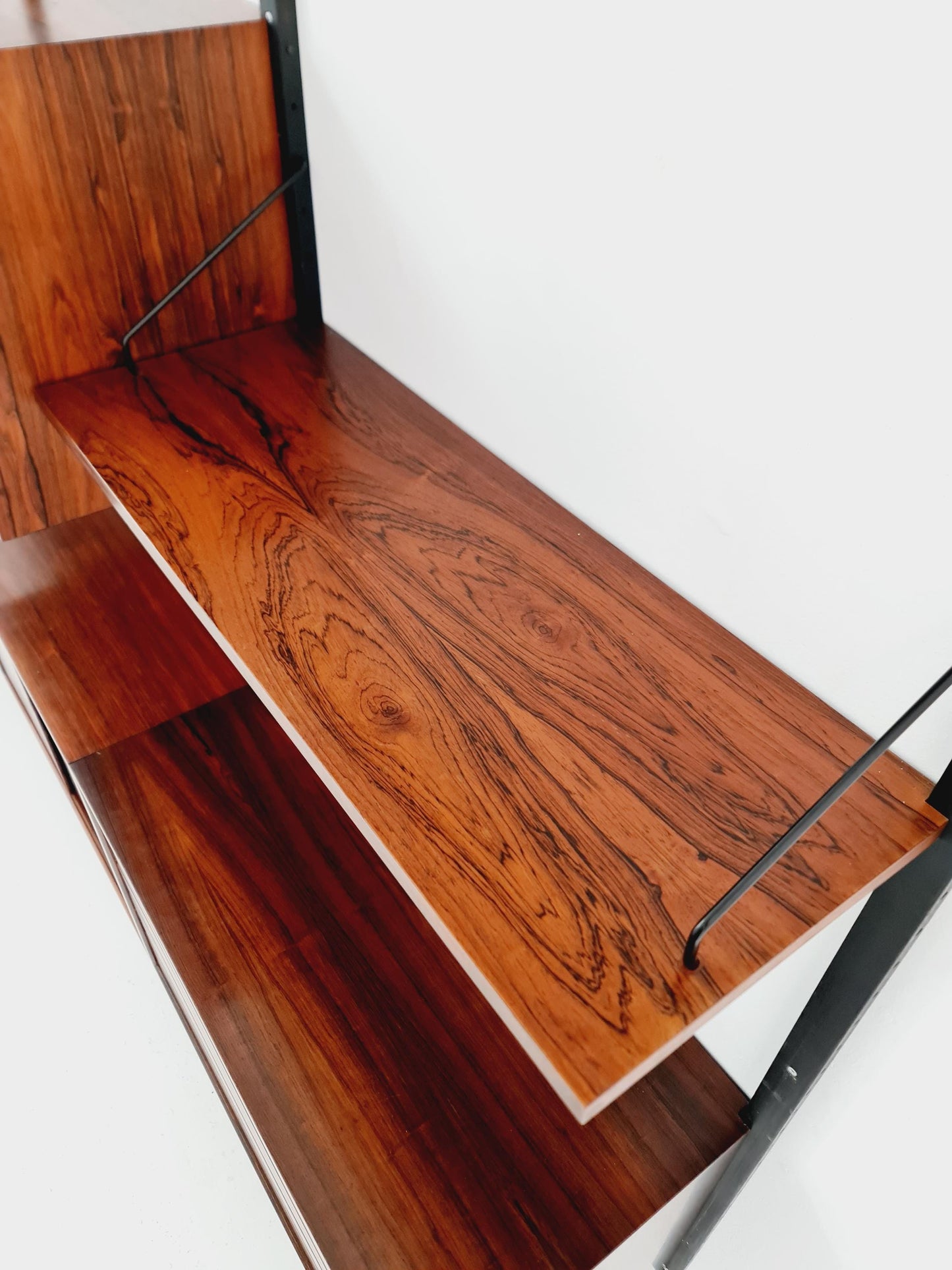 Big Mid century Danish Rosewood Wall Unit with 4 cabinets by Poul Cadovius for Cado, Denmark, 1960s