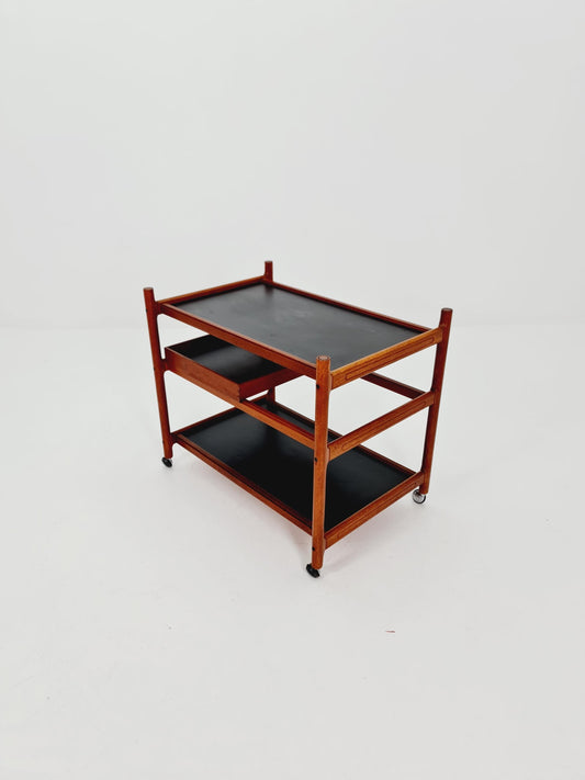 Vintage mid century danish trolly with removable tray in teak/ bar cart By SIKA Mobler , 1960s