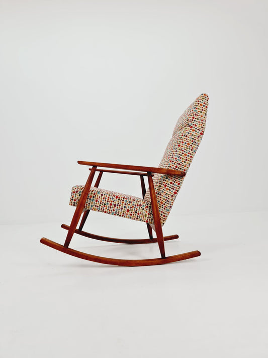 Mid century Scandinavian solid wood Rocking Chair , 1950s