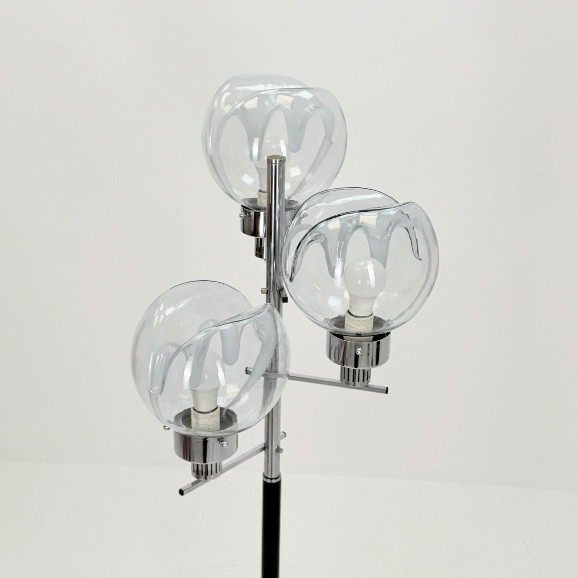 Mid Century Italian 3-Light Floor Lamp by Gaetano Sciolari for Mazzega, 1970s
