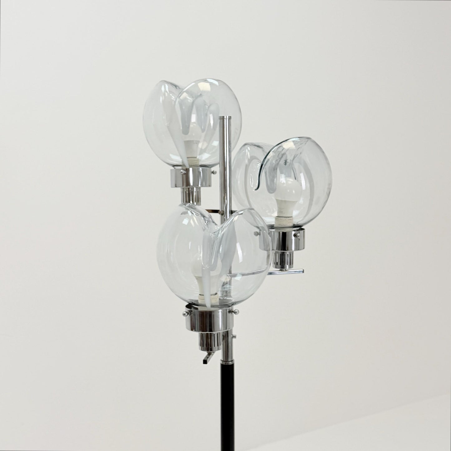 Mid Century Italian 3-Light Floor Lamp by Gaetano Sciolari for Mazzega, 1970s