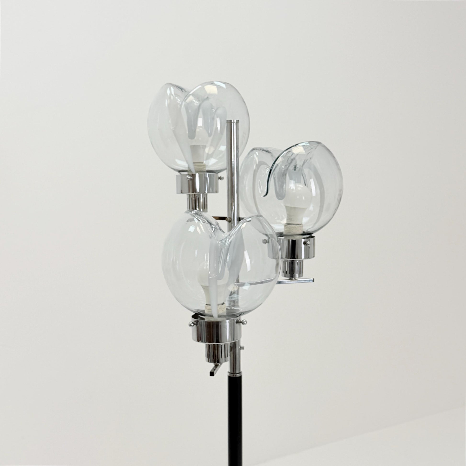 Mid Century Italian 3-Light Floor Lamp by Gaetano Sciolari for Mazzega, 1970s