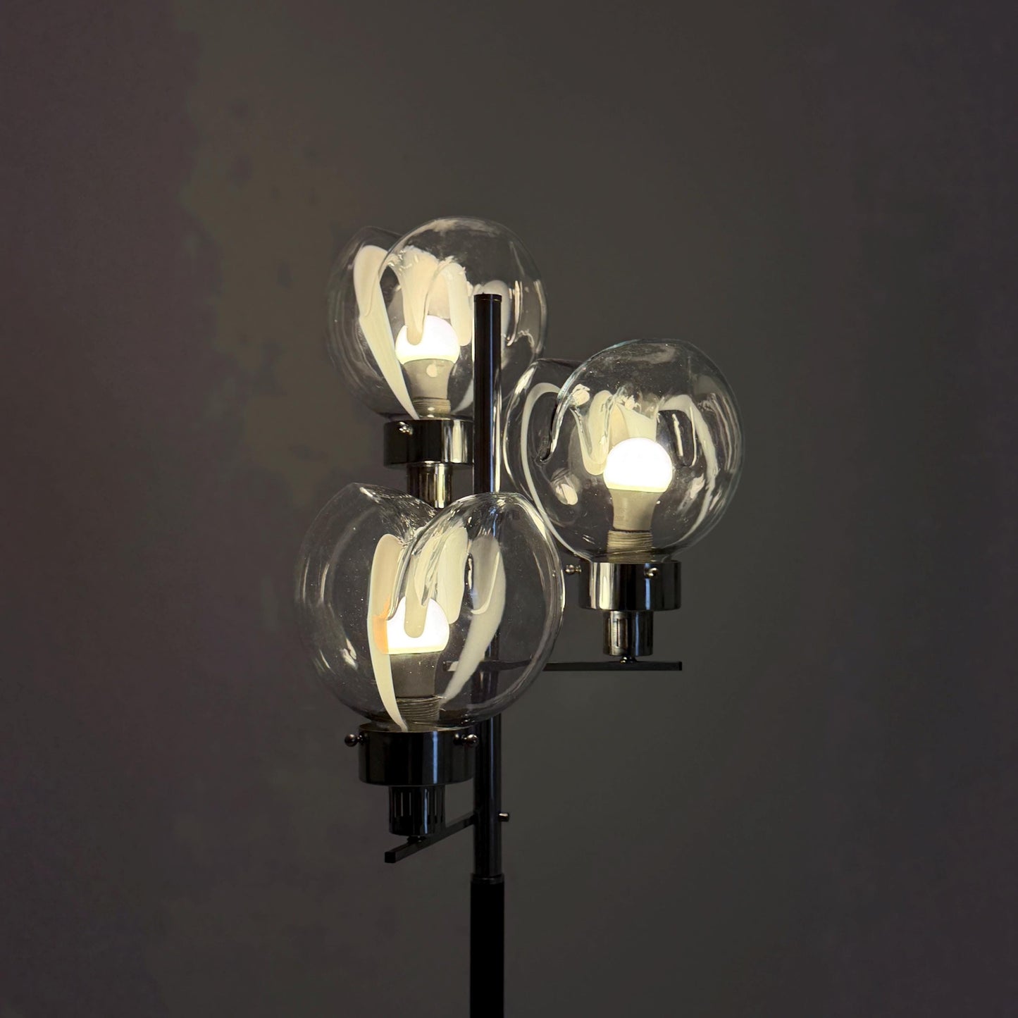 Mid Century Italian 3-Light Floor Lamp by Gaetano Sciolari for Mazzega, 1970s