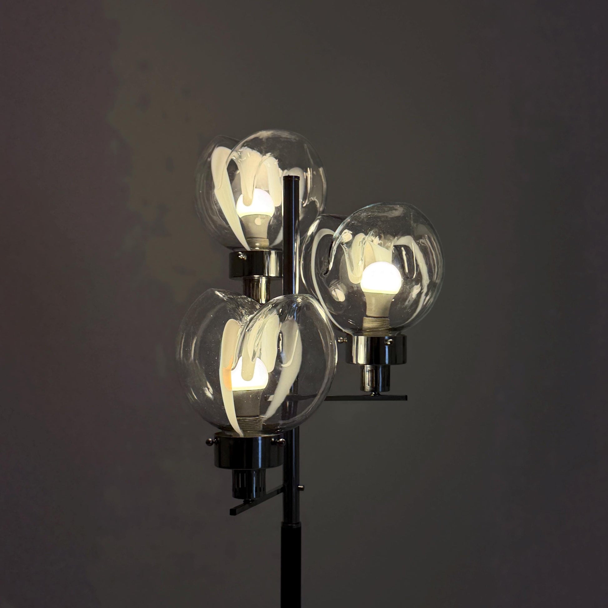 Mid Century Italian 3-Light Floor Lamp by Gaetano Sciolari for Mazzega, 1970s
