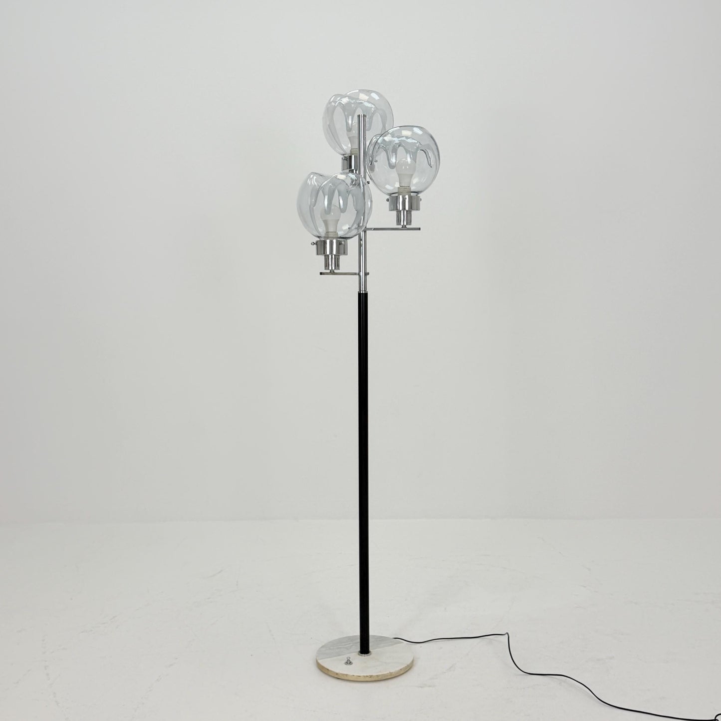 Mid Century Italian 3-Light Floor Lamp by Gaetano Sciolari for Mazzega, 1970s