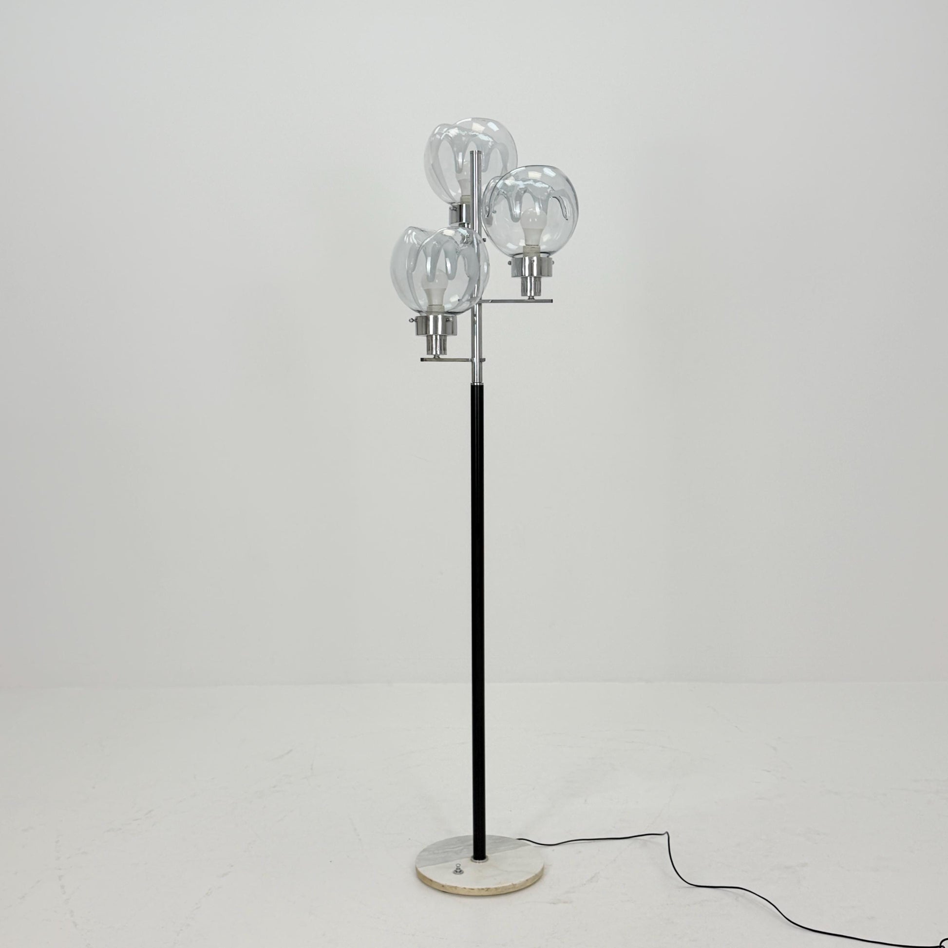 Mid Century Italian 3-Light Floor Lamp by Gaetano Sciolari for Mazzega, 1970s