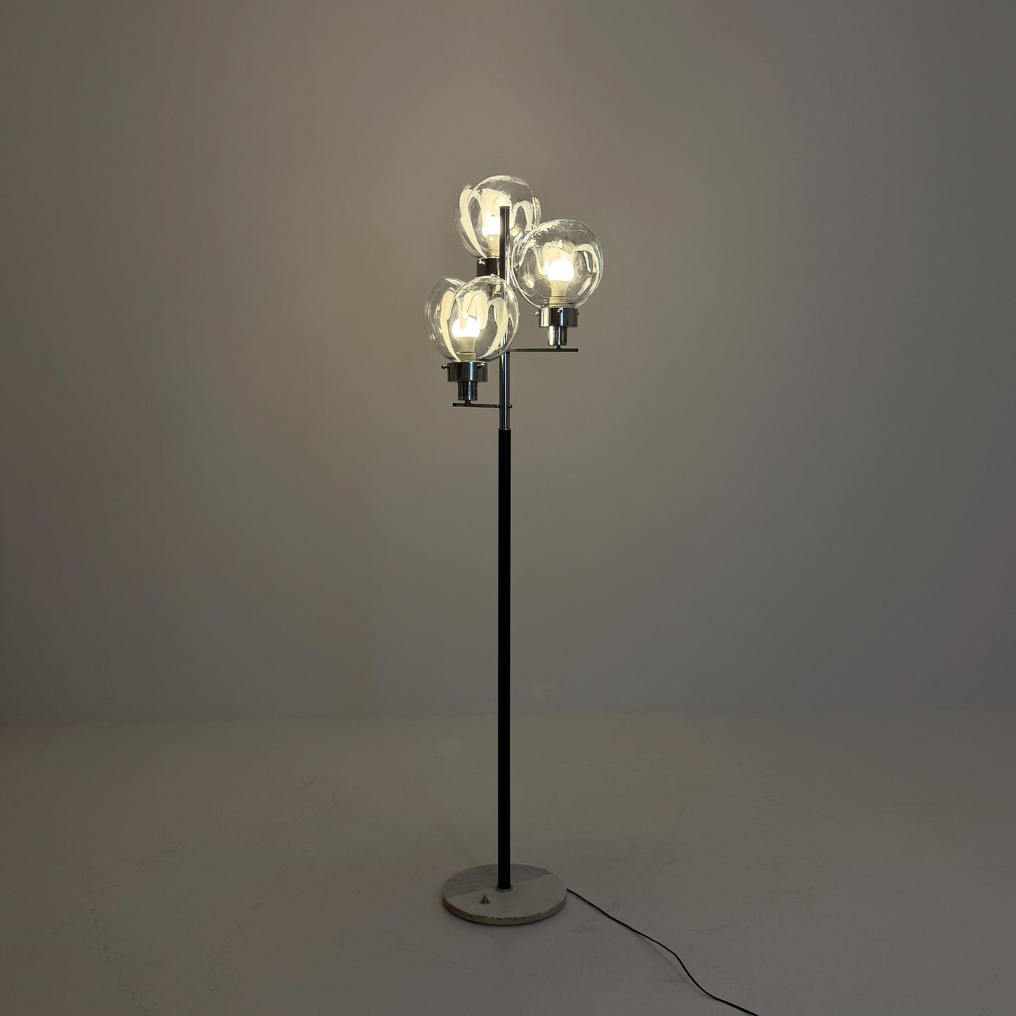 Mid Century Italian 3-Light Floor Lamp by Gaetano Sciolari for Mazzega, 1970s