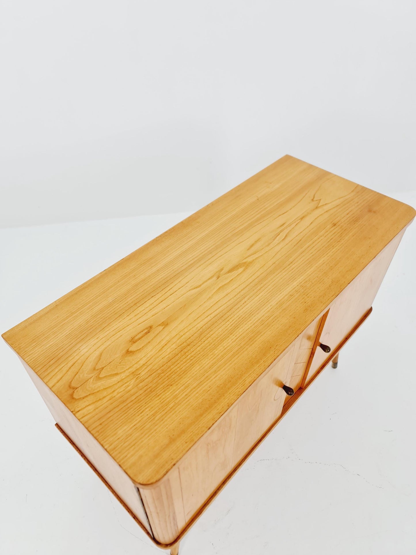 German mid-century Ash and beech small sideboard /side table, 1950s
