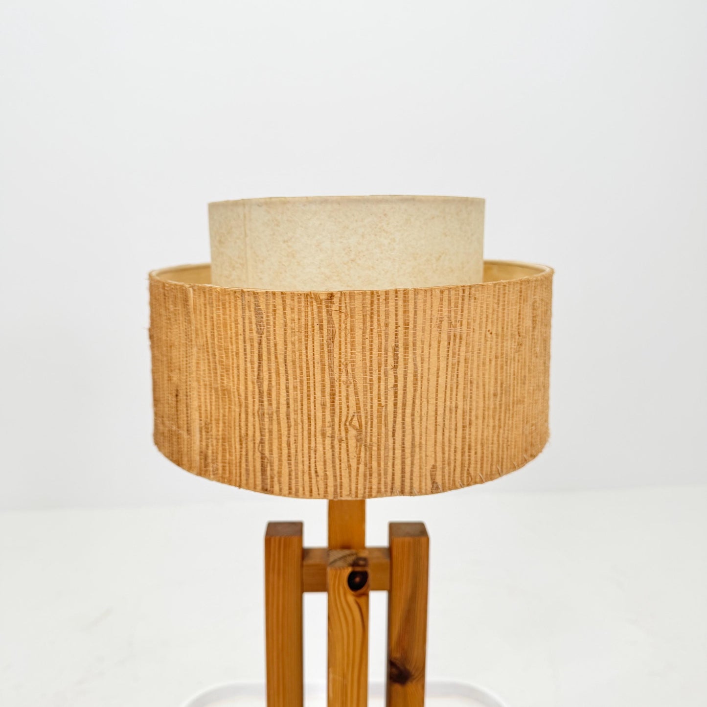 Mid Century Swedish Pine Table Lamp by Dexter, 1970s