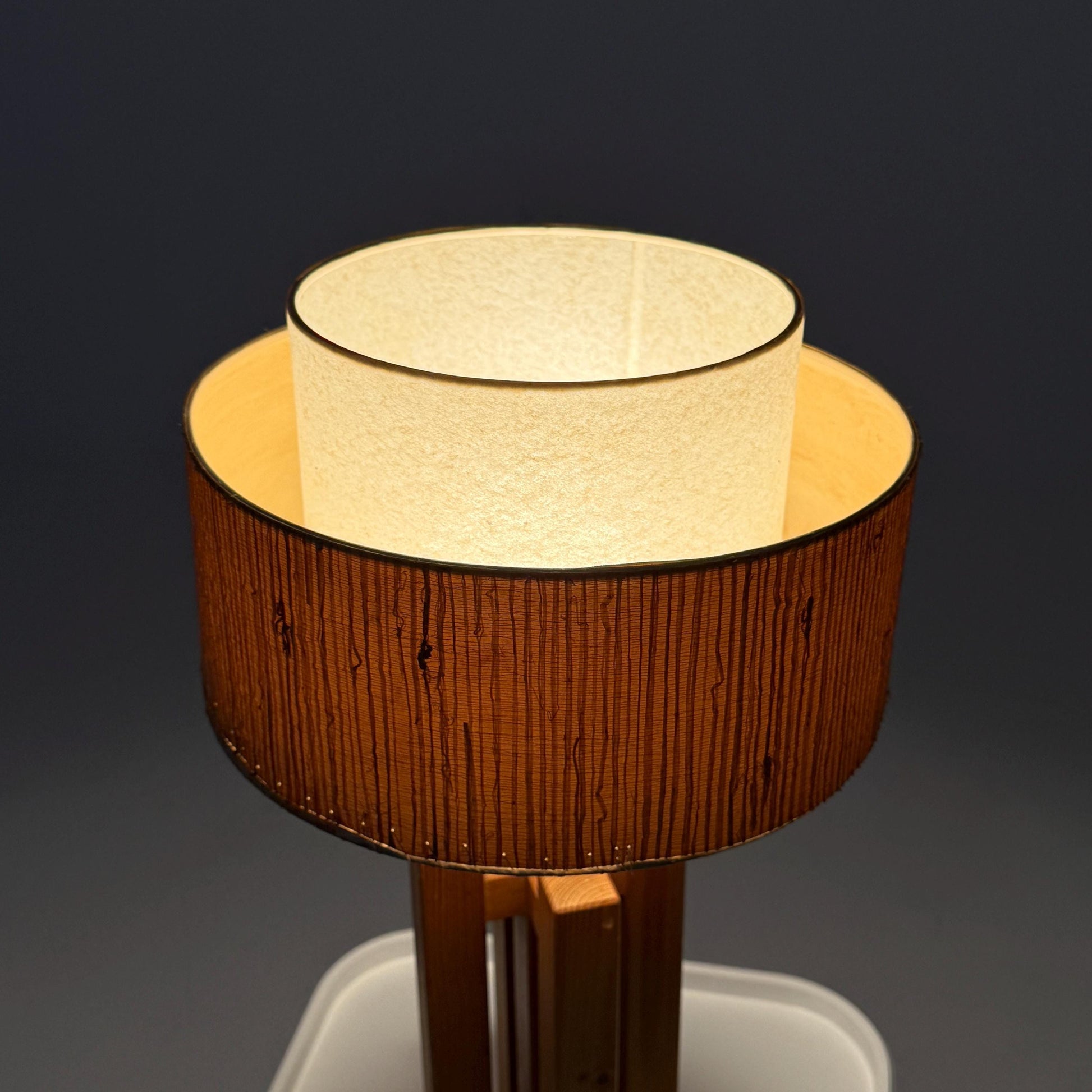 Mid Century Swedish Pine Table Lamp by Dexter, 1970s