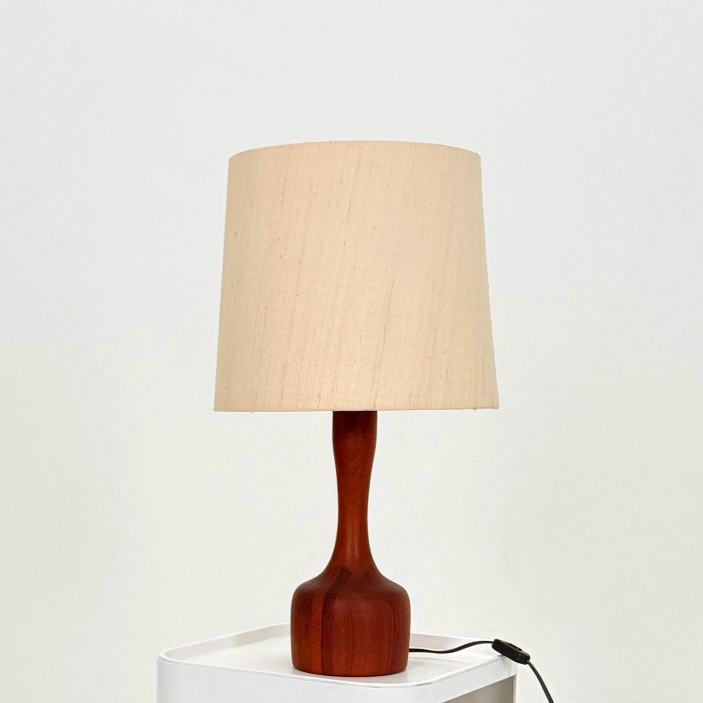 Mid century solid teak table lamp by Domus , 1960s Denmark