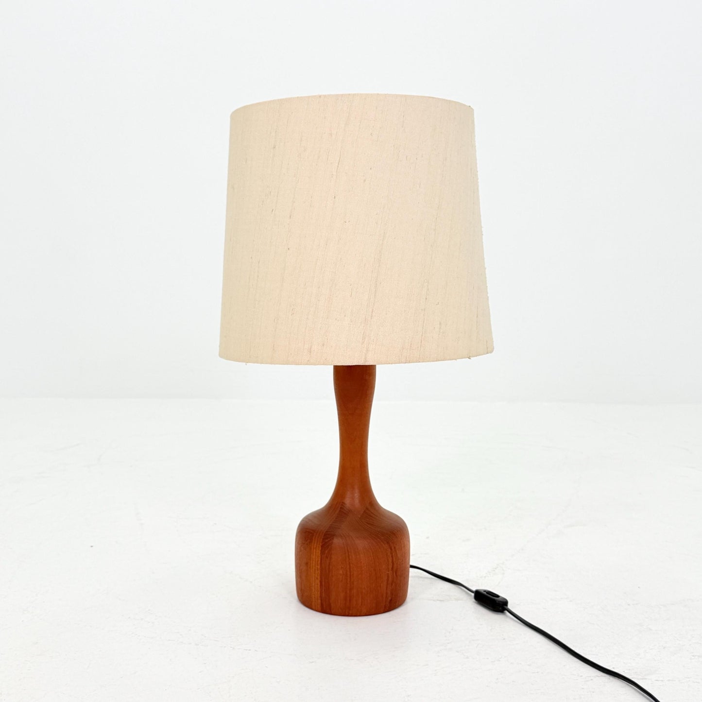 Mid century solid teak table lamp by Domus , 1960s Denmark