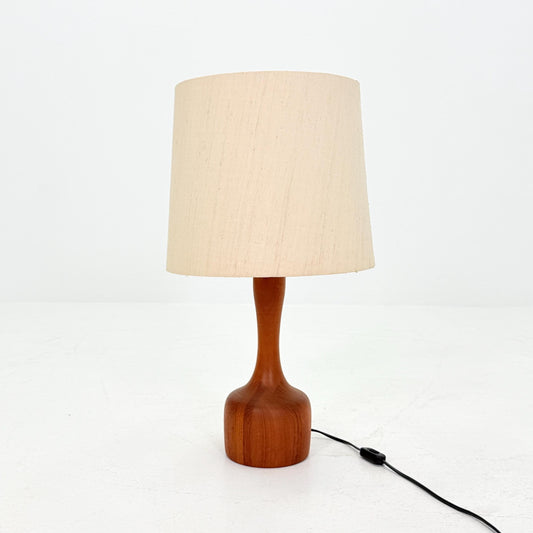 Mid century solid teak table lamp by Domus , 1960s Denmark
