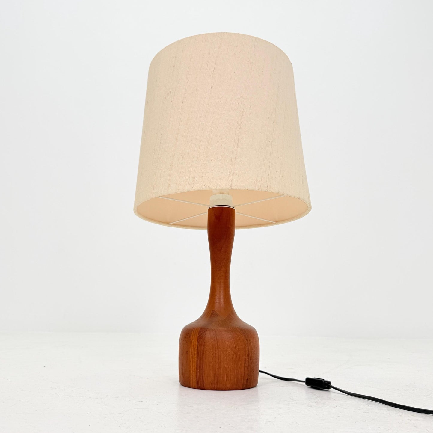 Mid century solid teak table lamp by Domus , 1960s Denmark