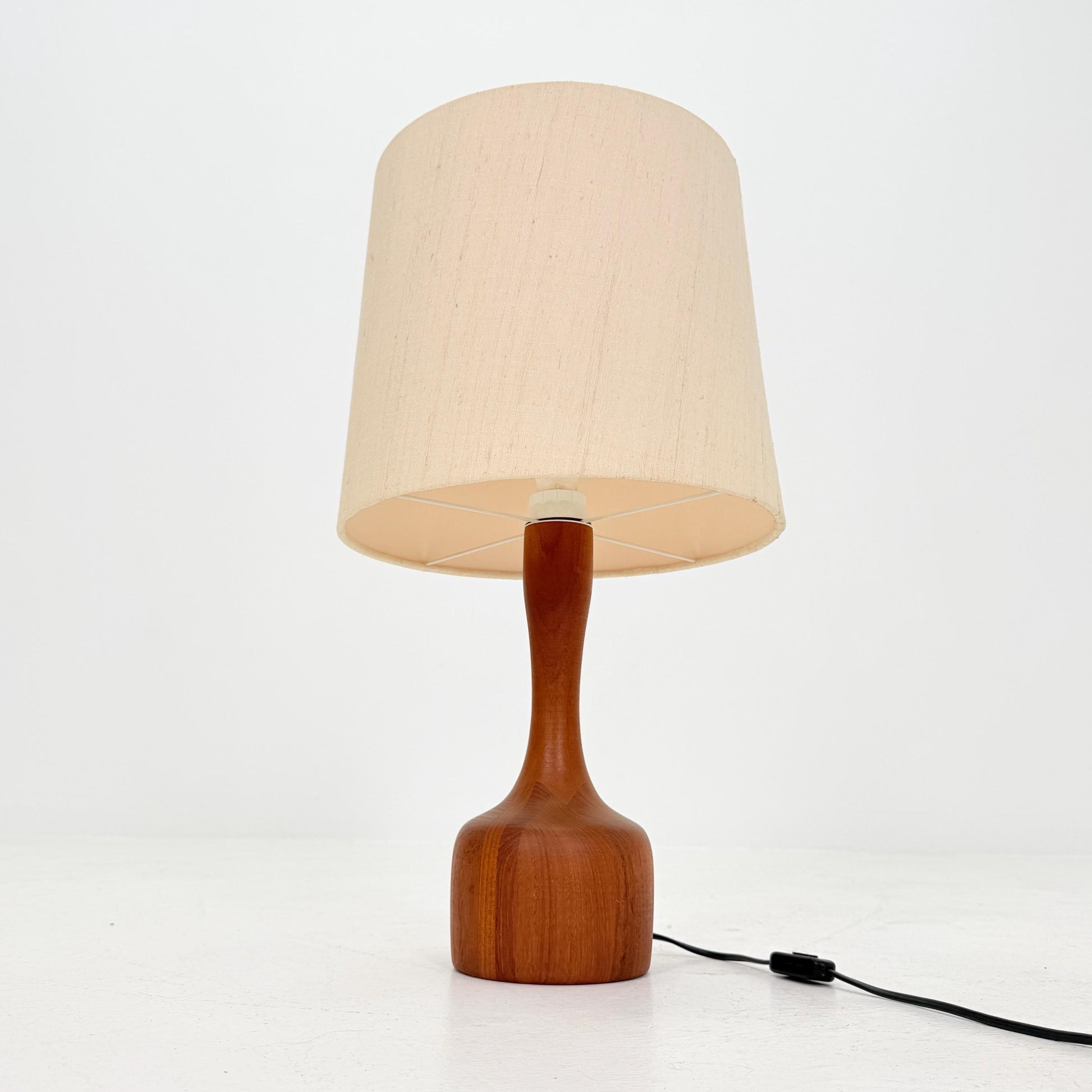 Mid century solid teak table lamp by Domus , 1960s Denmark
