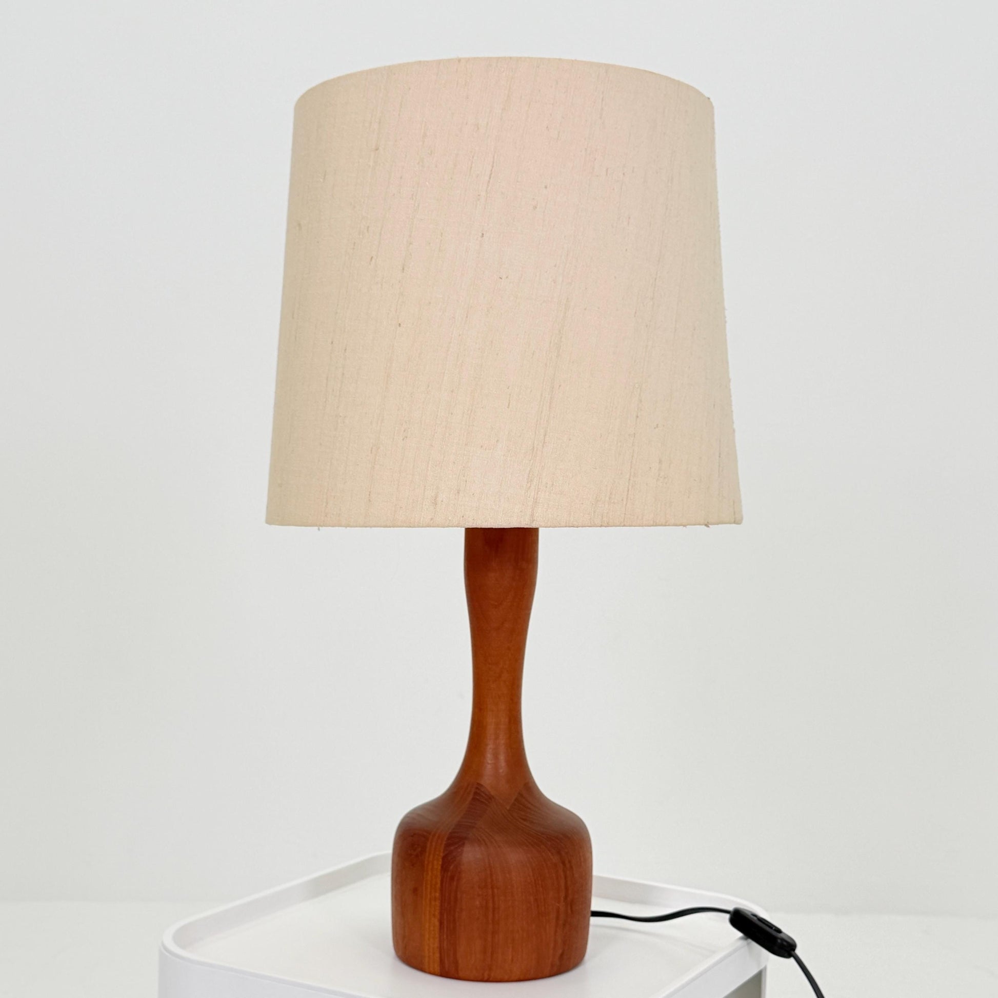 Mid century solid teak table lamp by Domus , 1960s Denmark